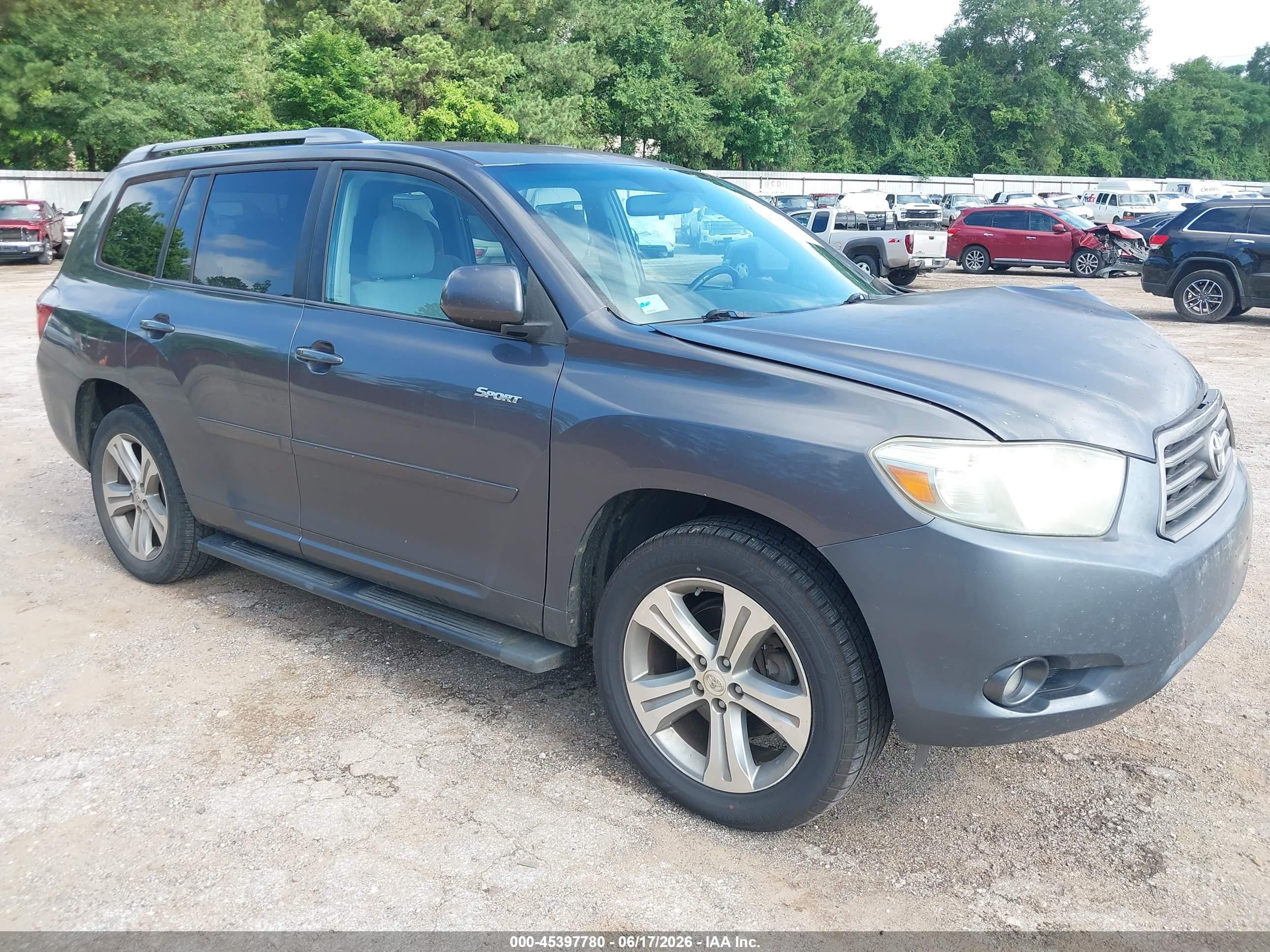 2010 Toyota Highlander Sport, VIN 5TDEK3EH0AS001146 — Front end