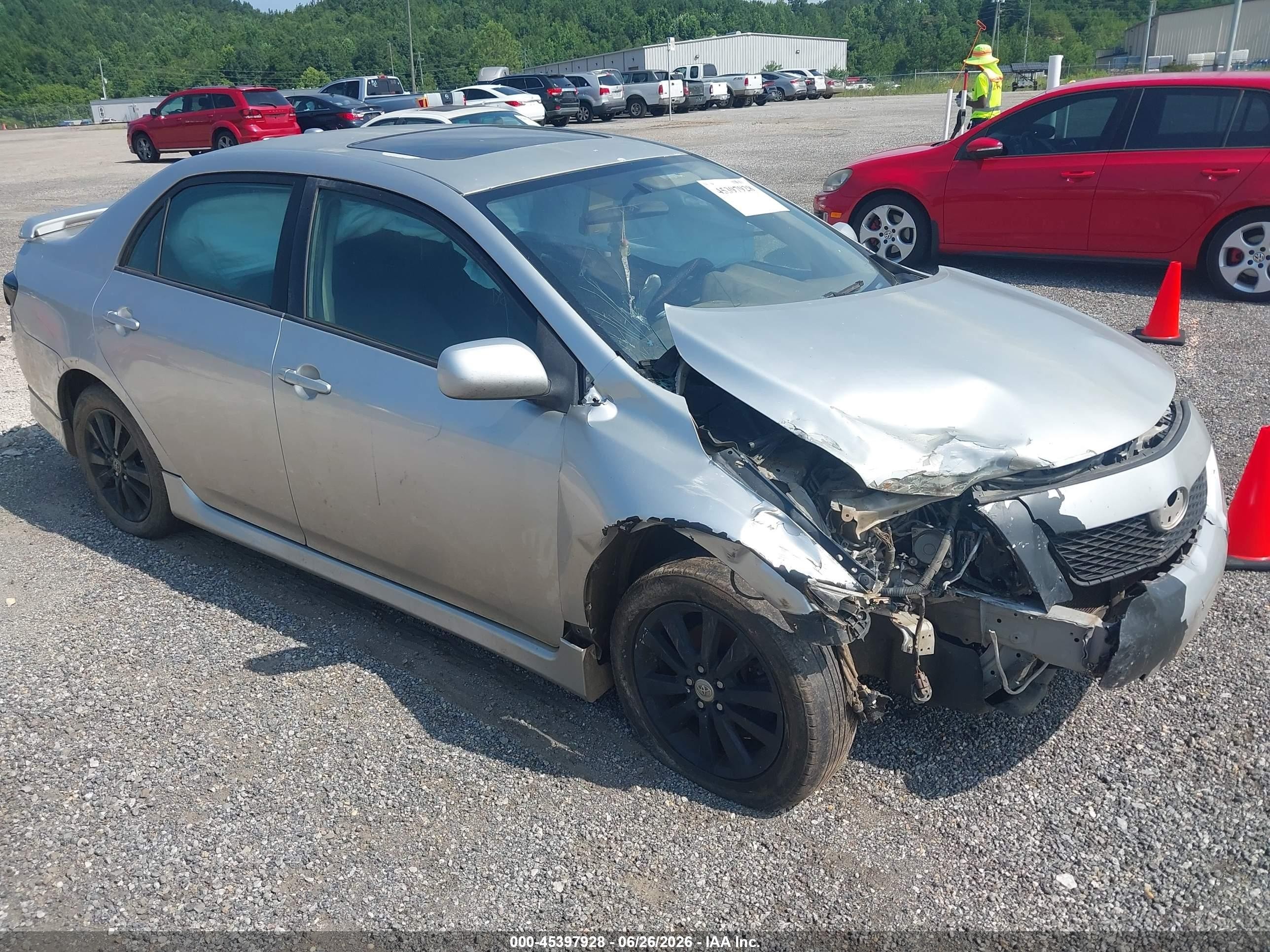 2009 Toyota Corolla LE, VIN 1NXBU40E59Z112505 — Front end
