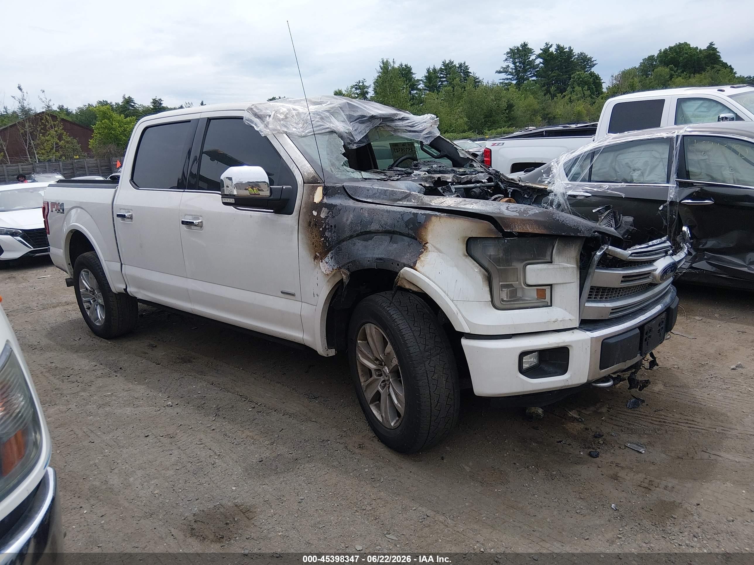 2016 Ford F-150 XLT, VIN 1FTEW1EG1GFC24353 — Engine fire