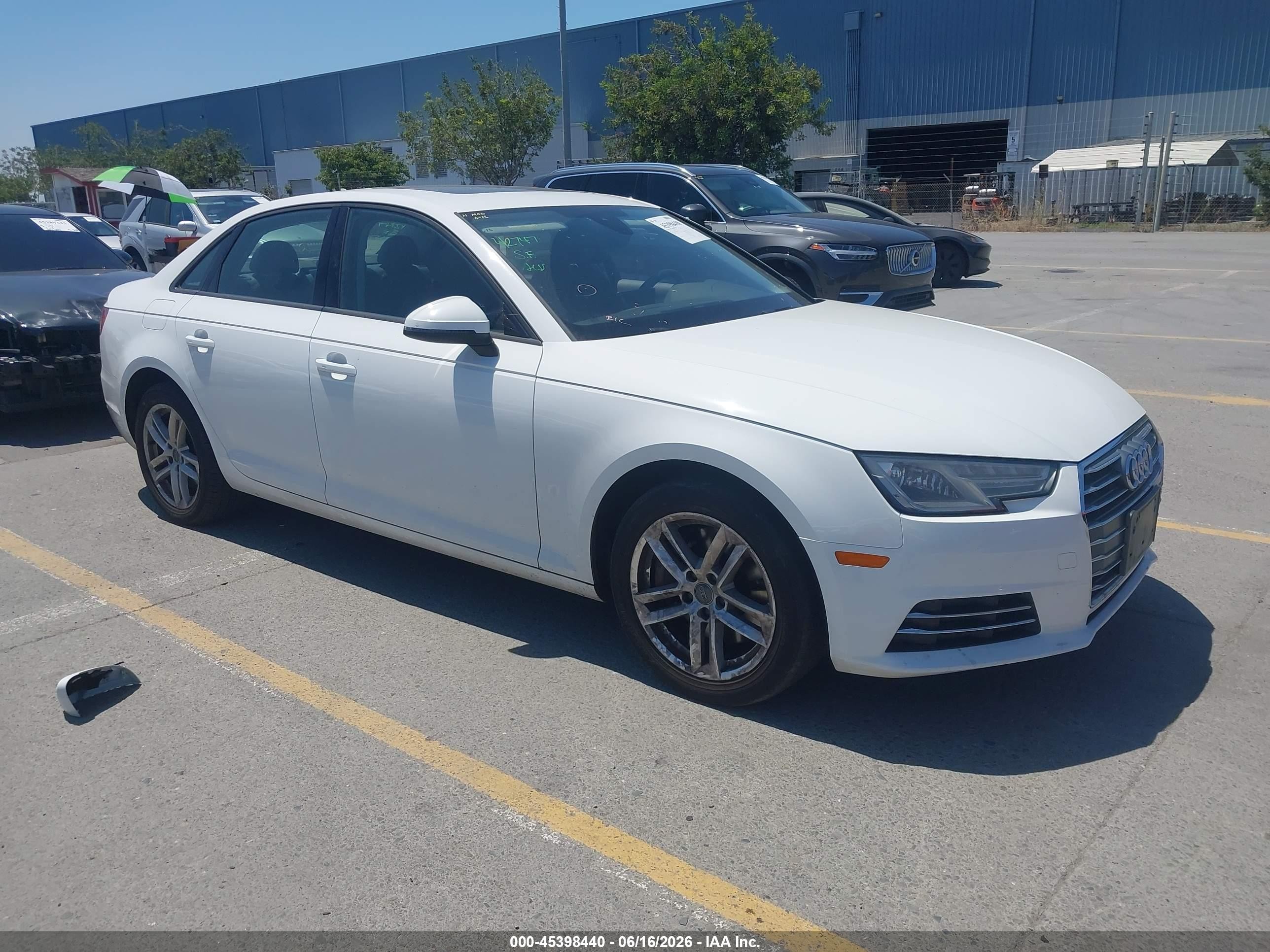 2017 Audi A4 Premium, VIN WAUANAF41HA141927 — Side