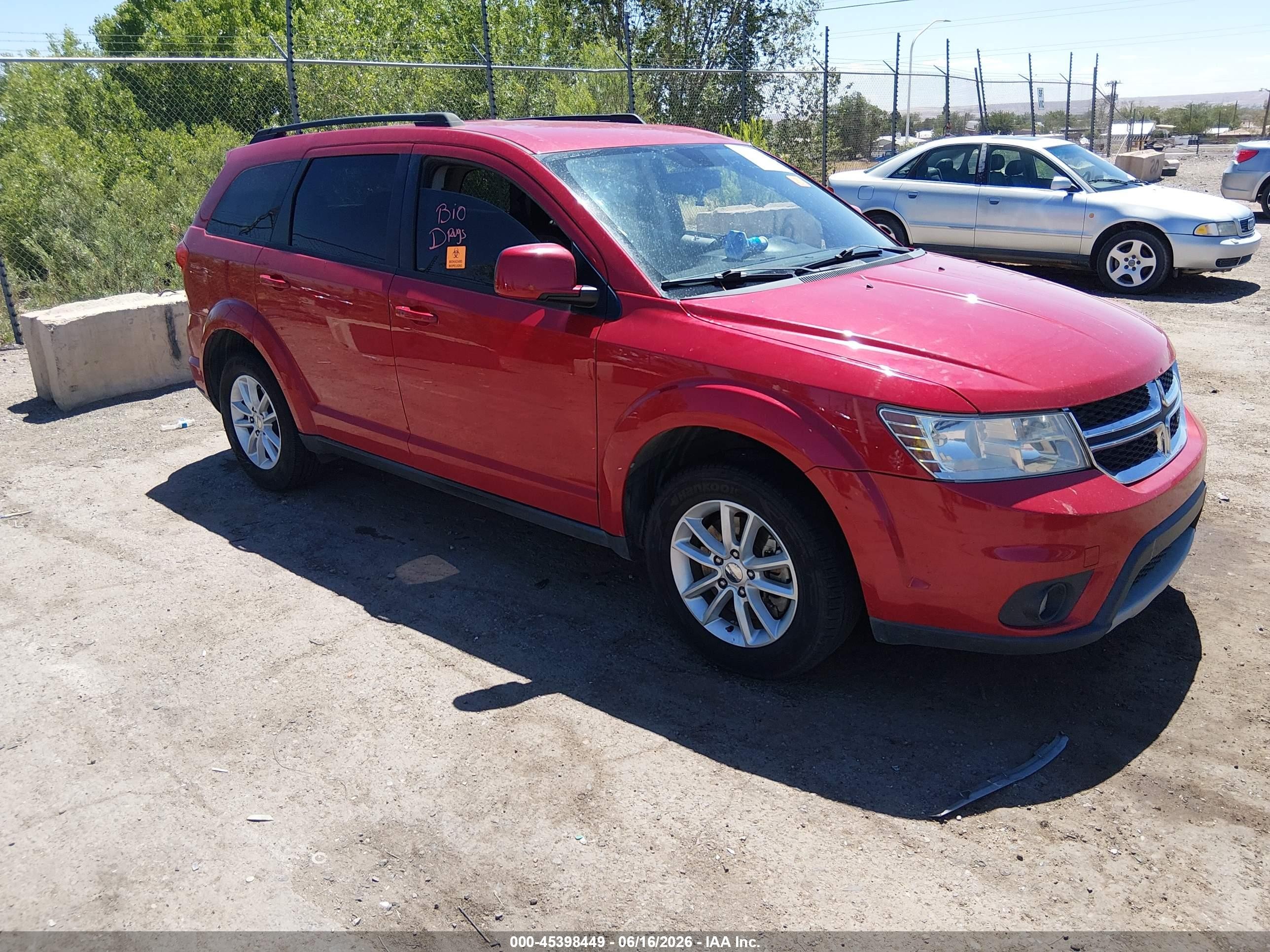 2016 Dodge Journey SXT, VIN 3C4PDCBG1GT148217 — Biohazard / chemical