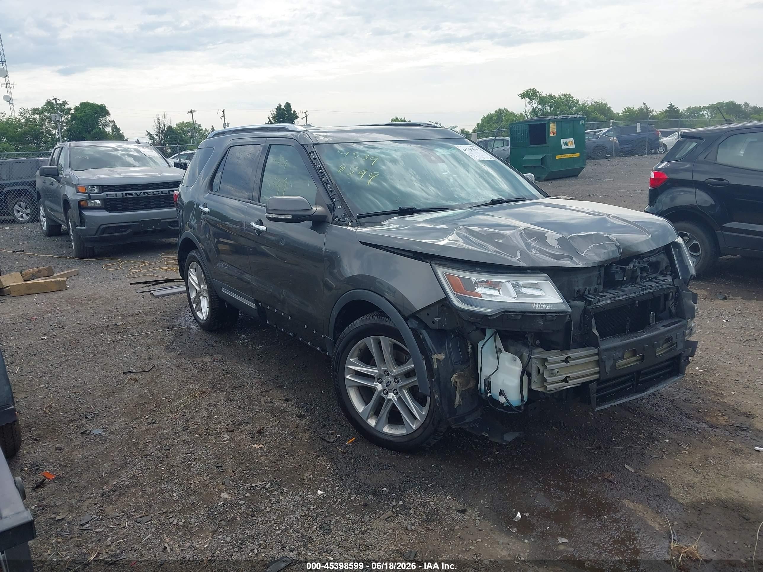2017 Ford Explorer Limited, VIN 1FM5K8F8XHGA53377 — Front end