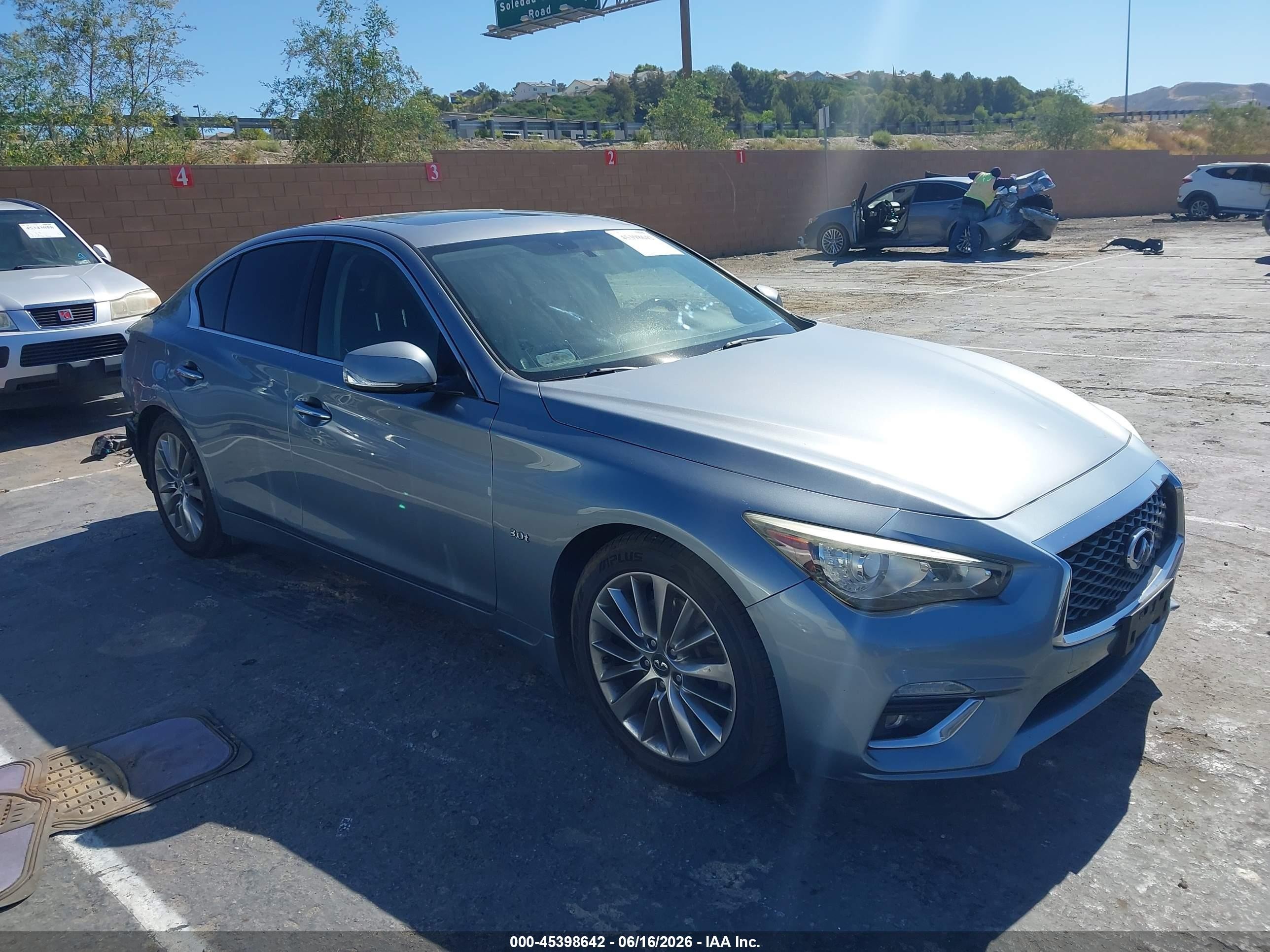 2018 Infiniti Q50 Sport, VIN JN1EV7AP6JM361046 — Rear end