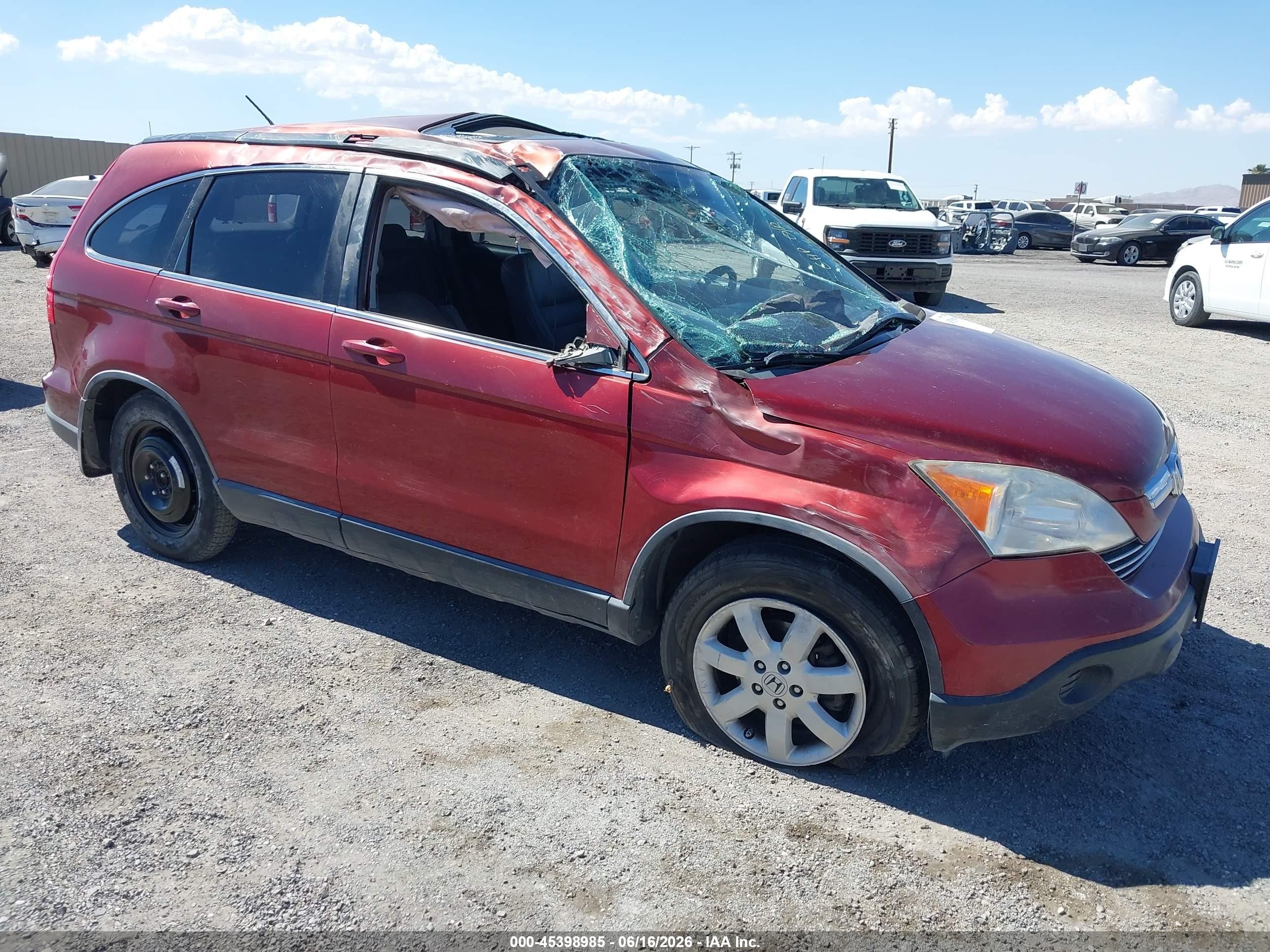 2008 Honda CR-V EX-L, VIN JHLRE38758C017398 — Rollover