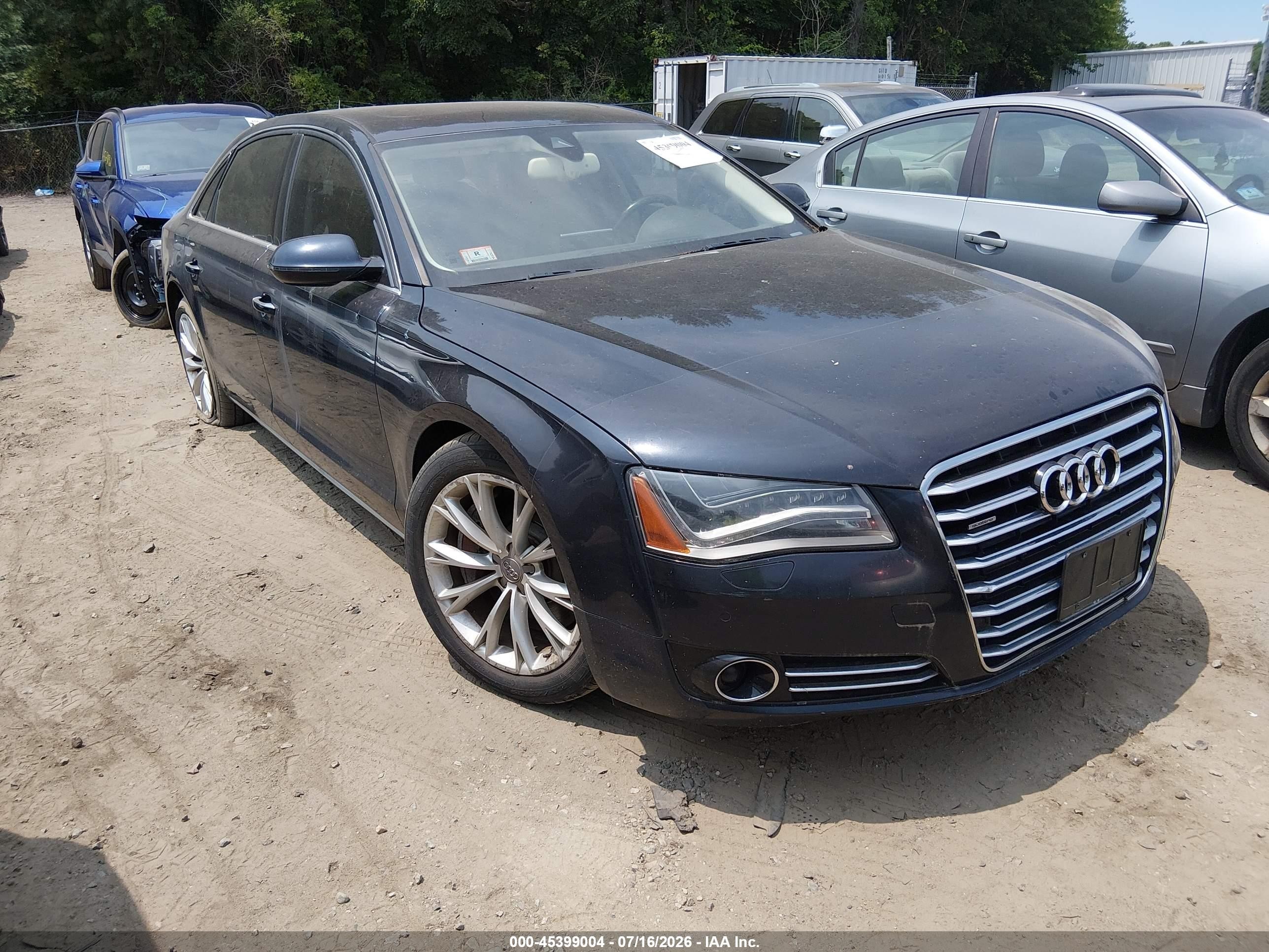2012 Audi A8, VIN WAURVAFD9CN023399 — Rear end