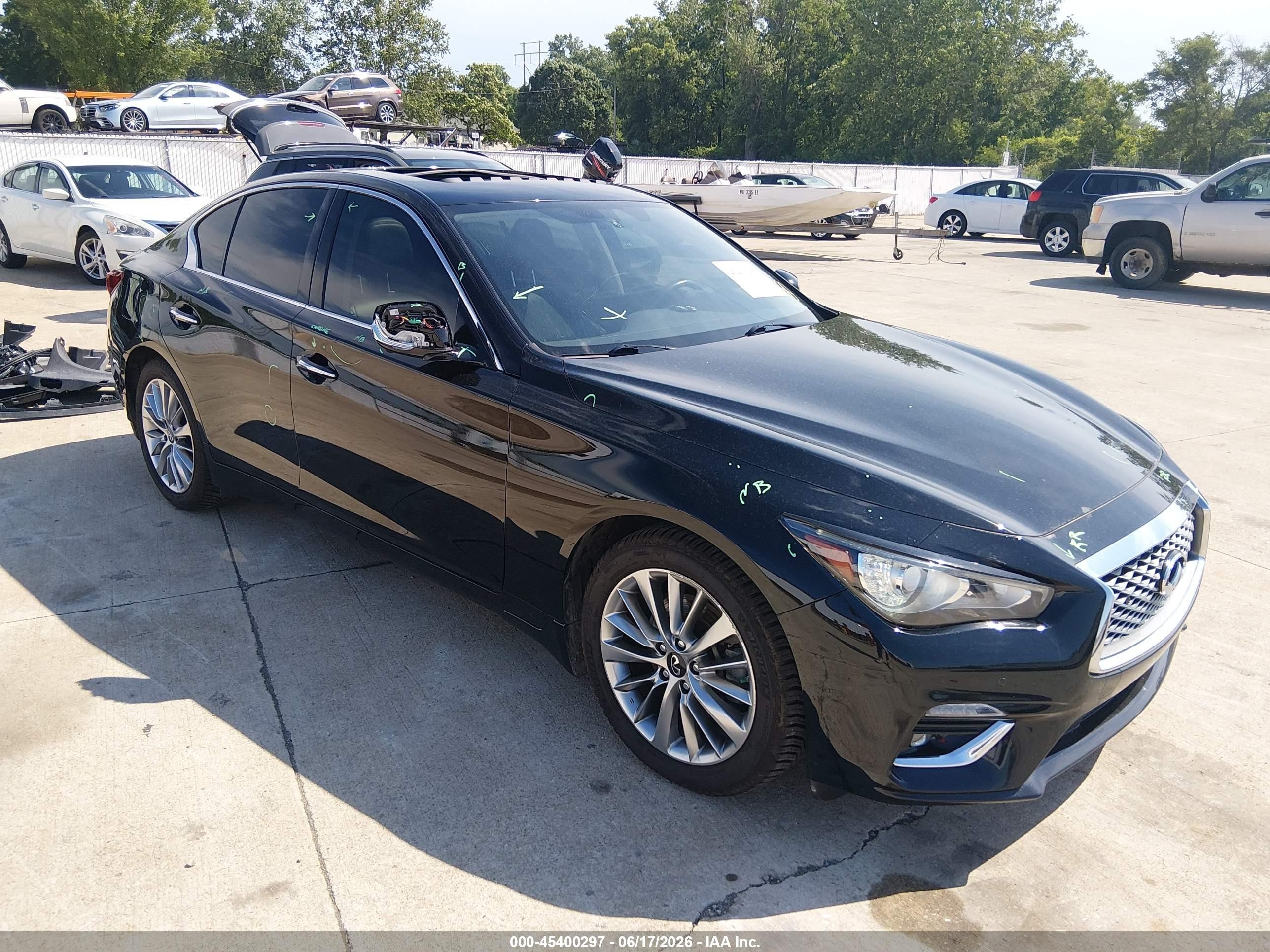 2022 Infiniti Q50 Luxe, VIN JN1EV7BRXNM342327 — Крыша