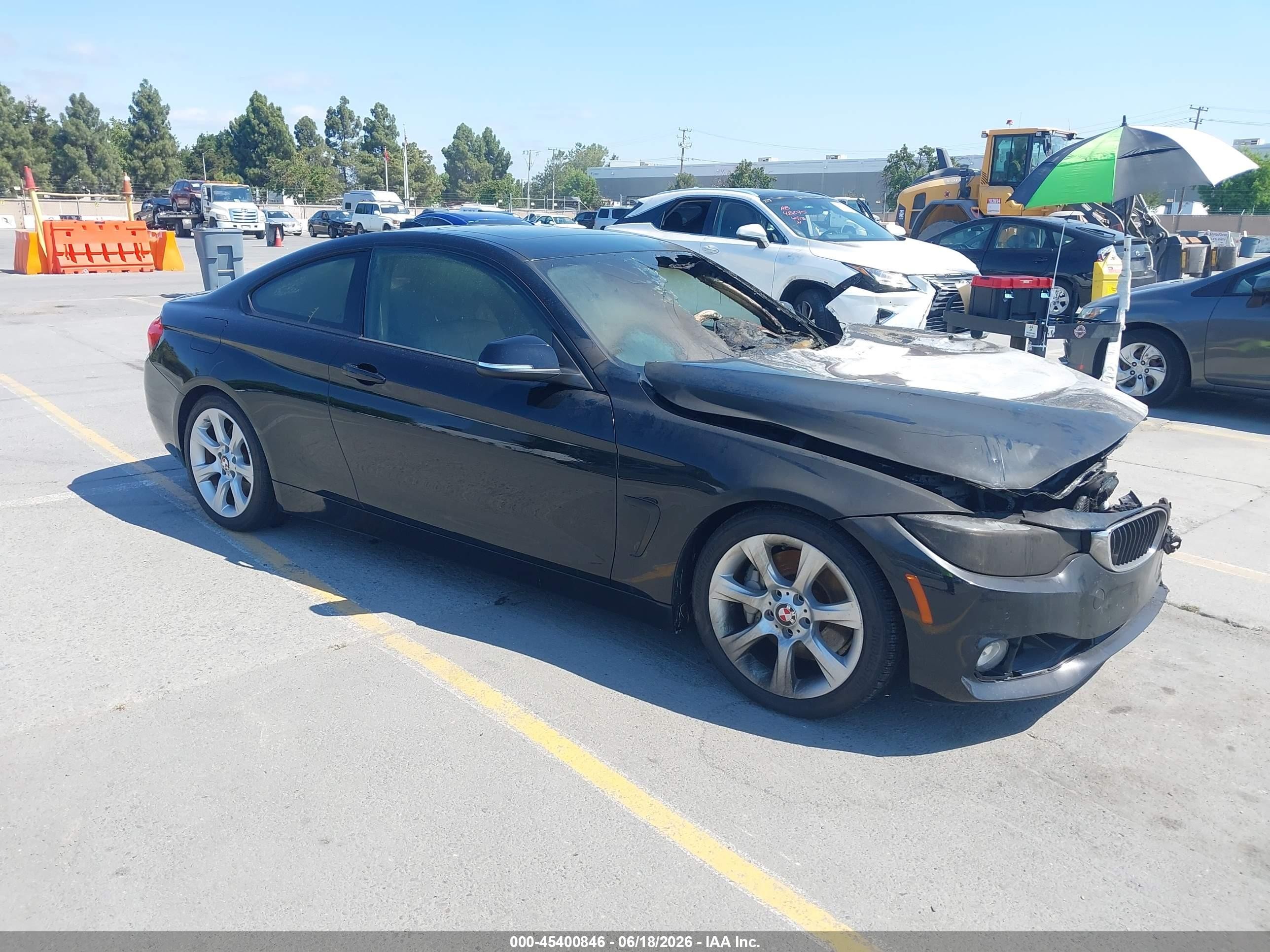 2014 BMW 4 Series 435i, VIN WBA3R1C53EK191437 — Engine fire