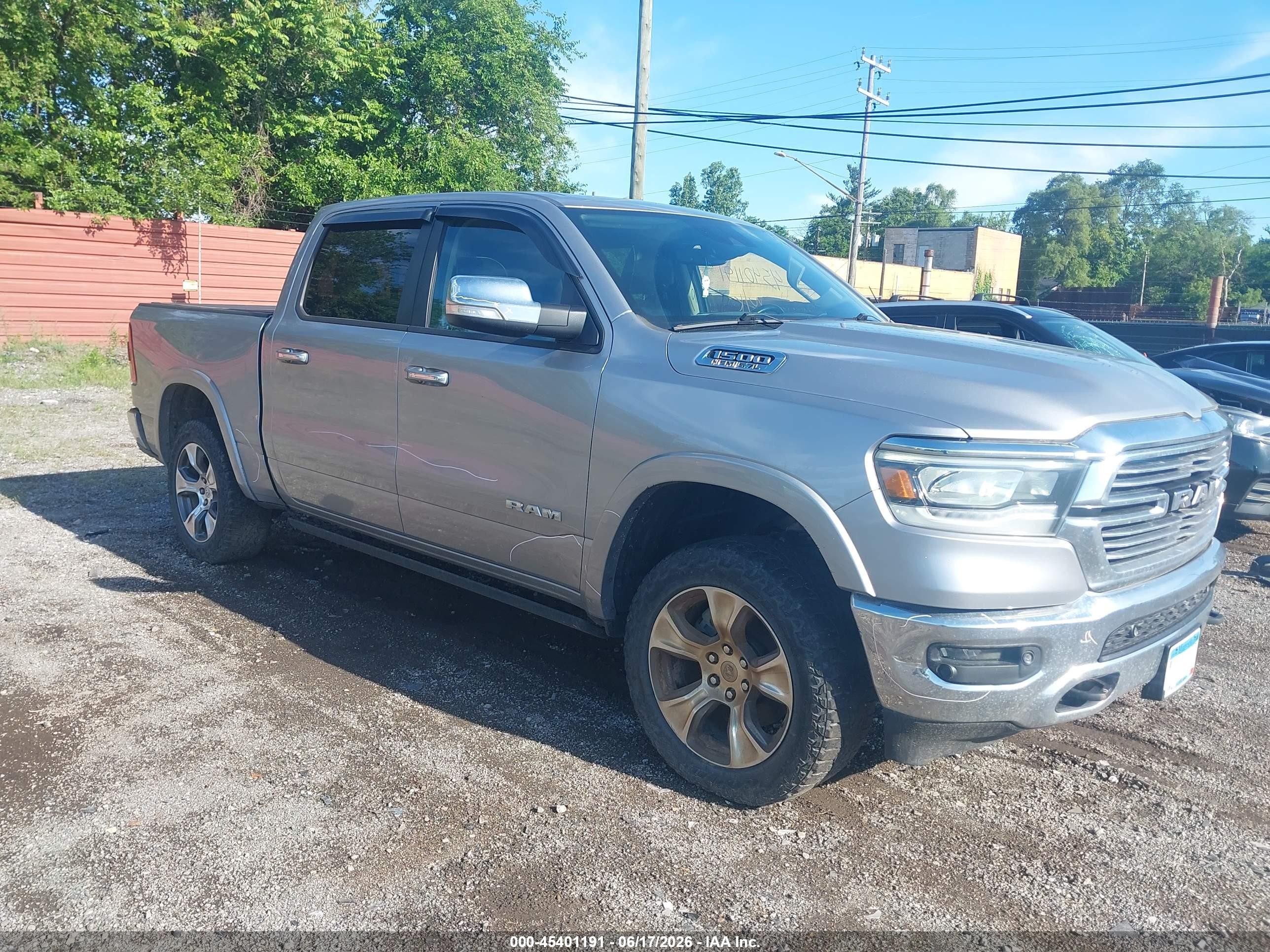 2020 Ram 1500 Laramie, VIN 1C6SRFJT5LN327423 — Theft recovery