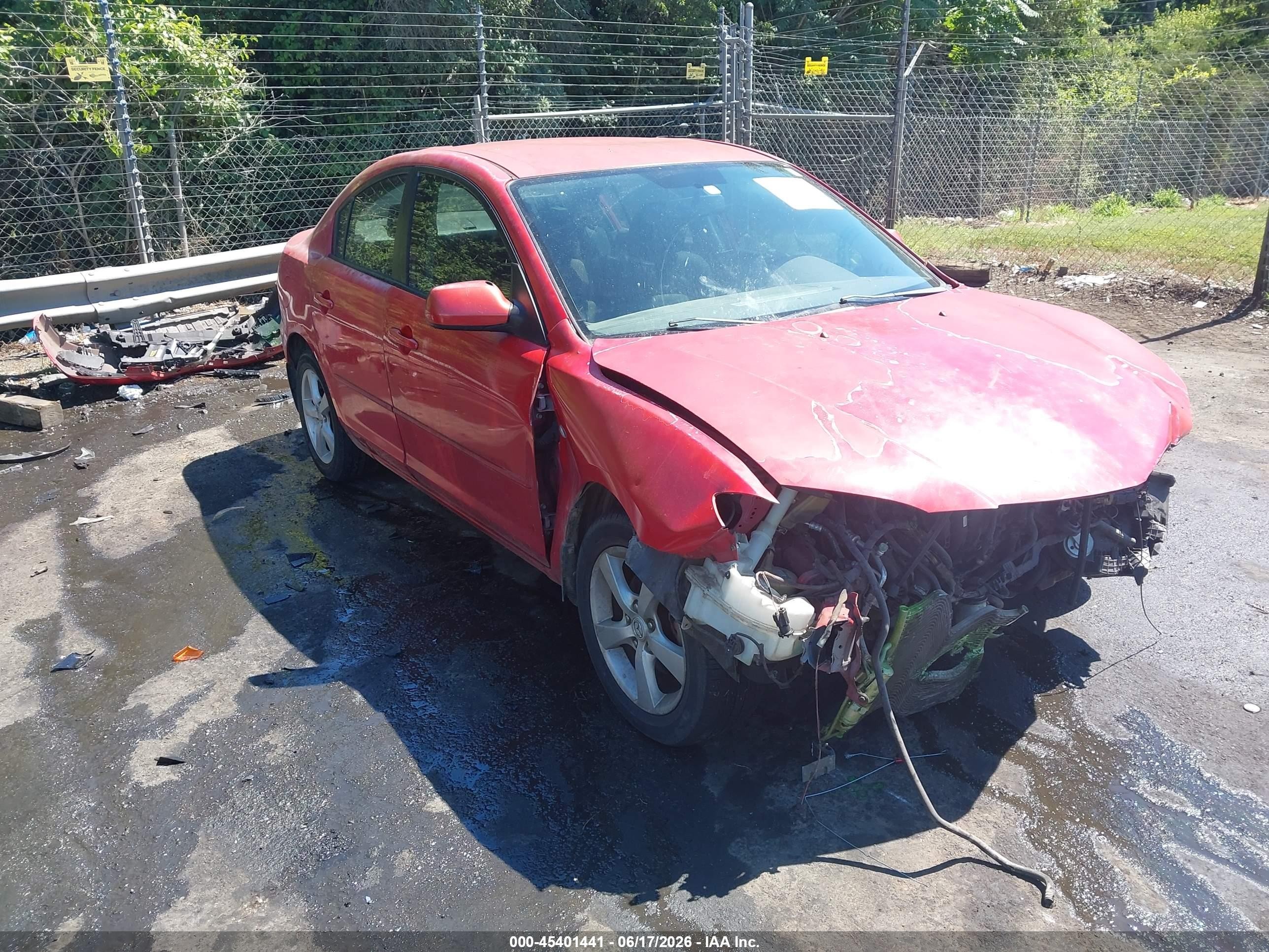 2006 Mazda 3 i Touring, VIN JM1BK12FX61501992 — Front end