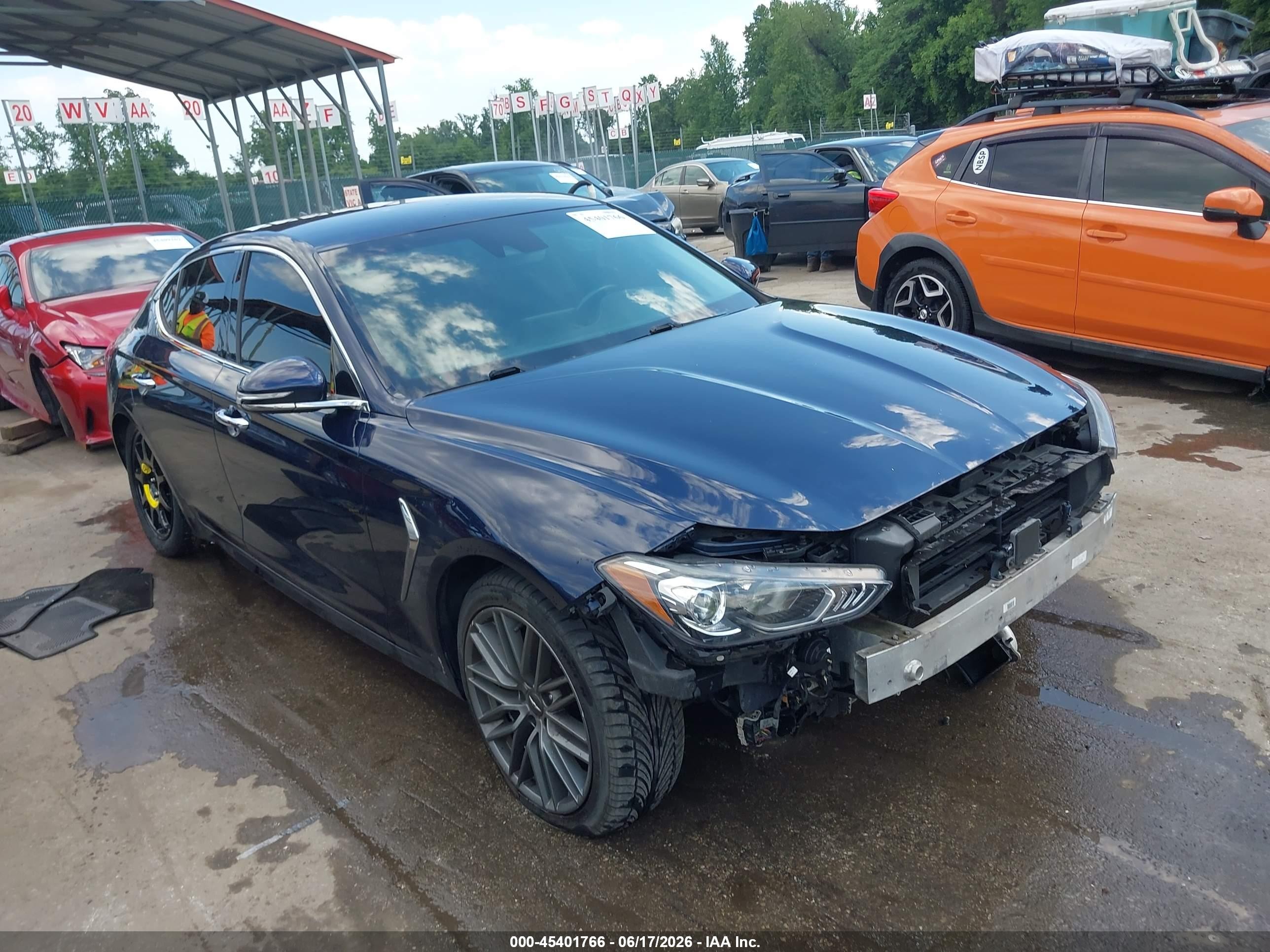 2019 Genesis G70 Advanced, VIN KMTG64LA6KU020811 — Front end