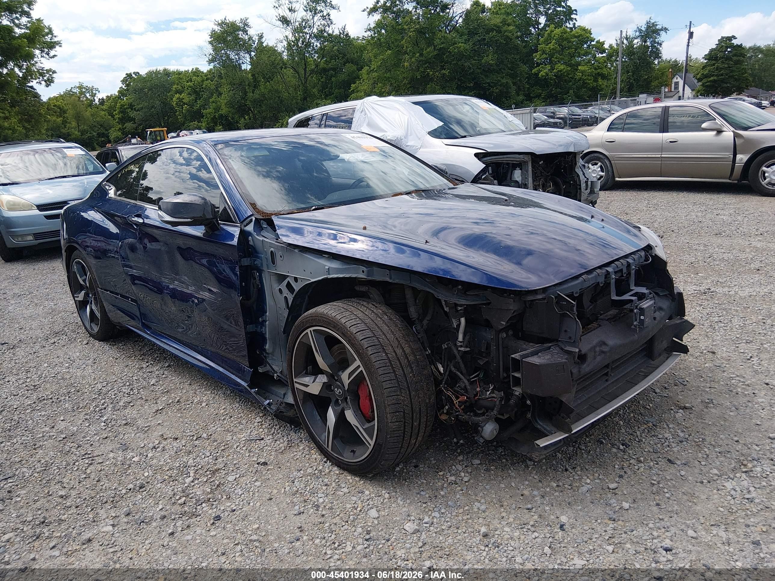 2019 Infiniti Q60 Red Sport 400, VIN JN1FV7EL3KM440669 — Repossession