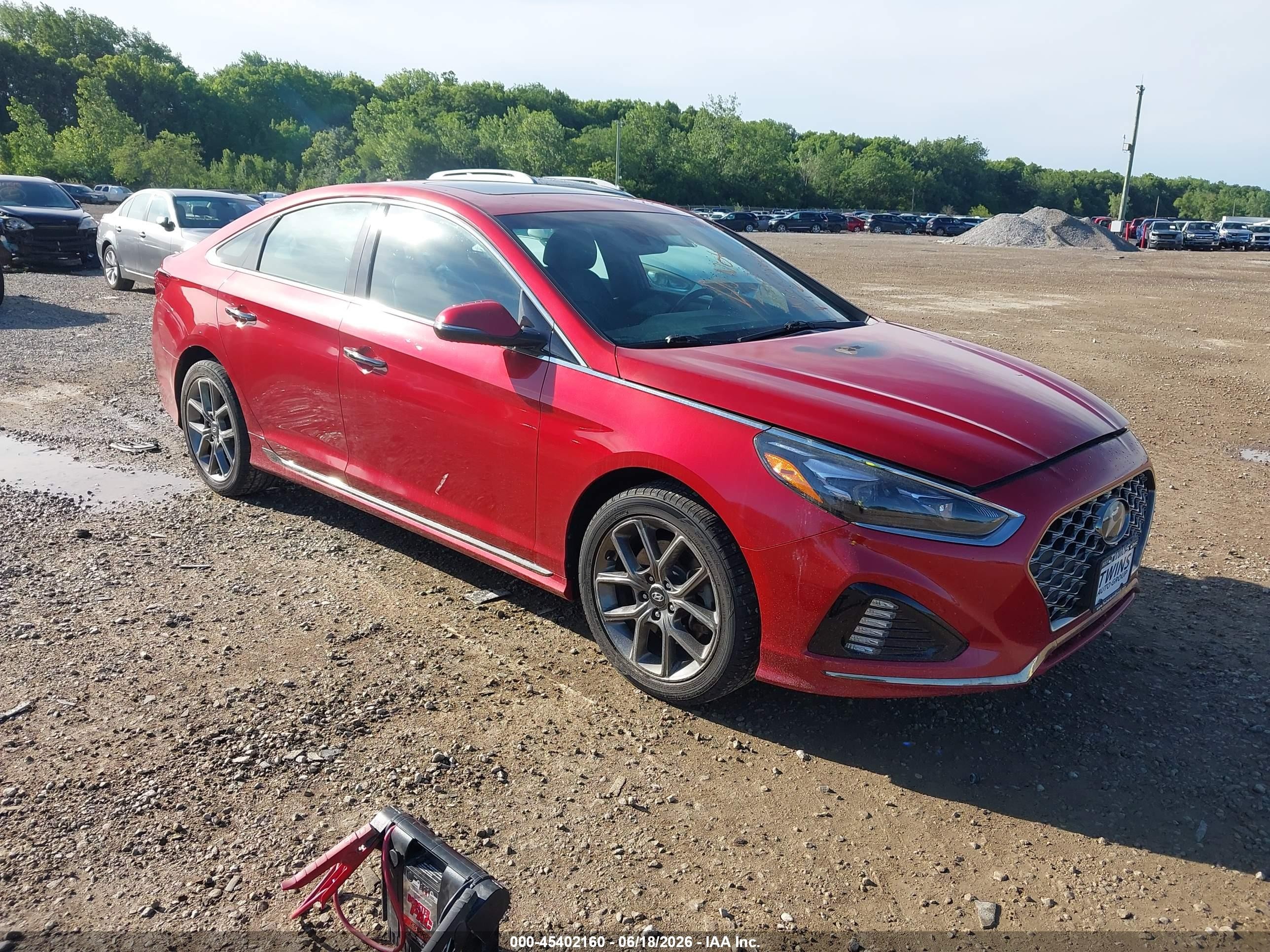 2018 Hyundai Sonata Limited Plus, VIN 5NPE34AB0JH635504 — Engine fire