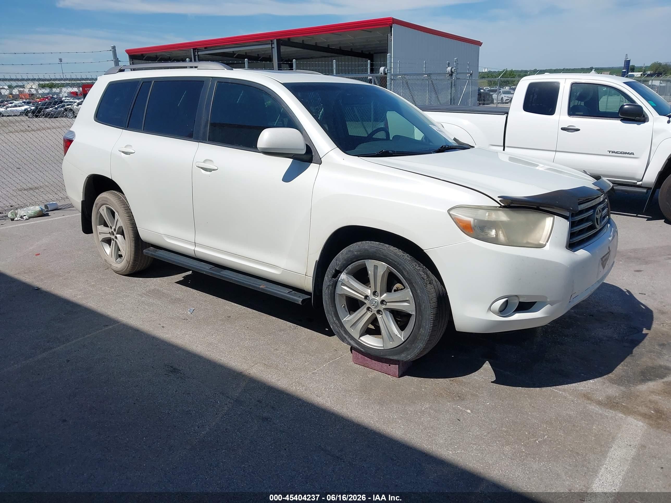 2009 Toyota Highlander Sport, VIN JTEES43A992110506 — Front end