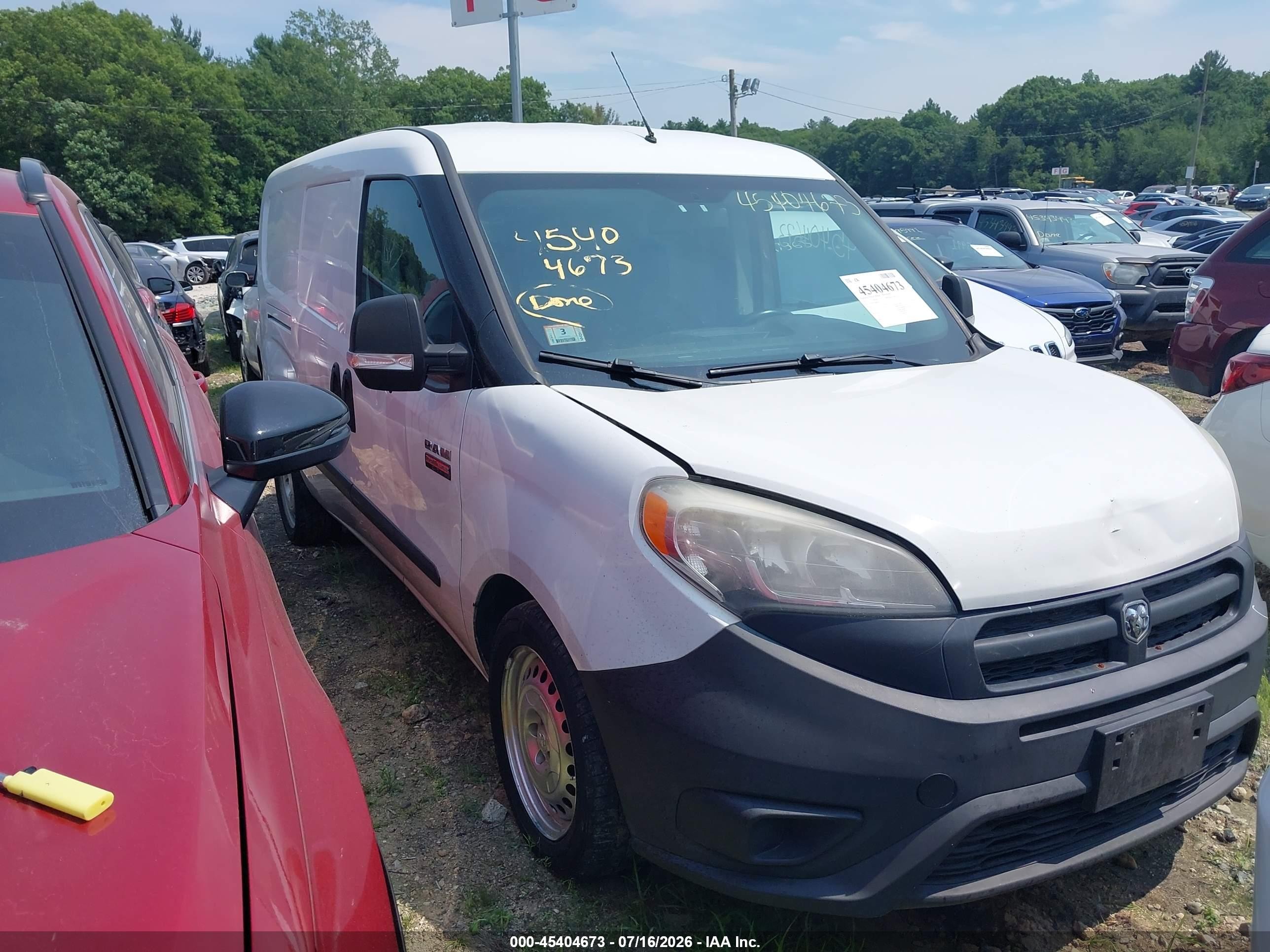 2017 Ram ProMaster City Cargo Tradesman, VIN ZFBERFAB0H6G75702 — Rear end
