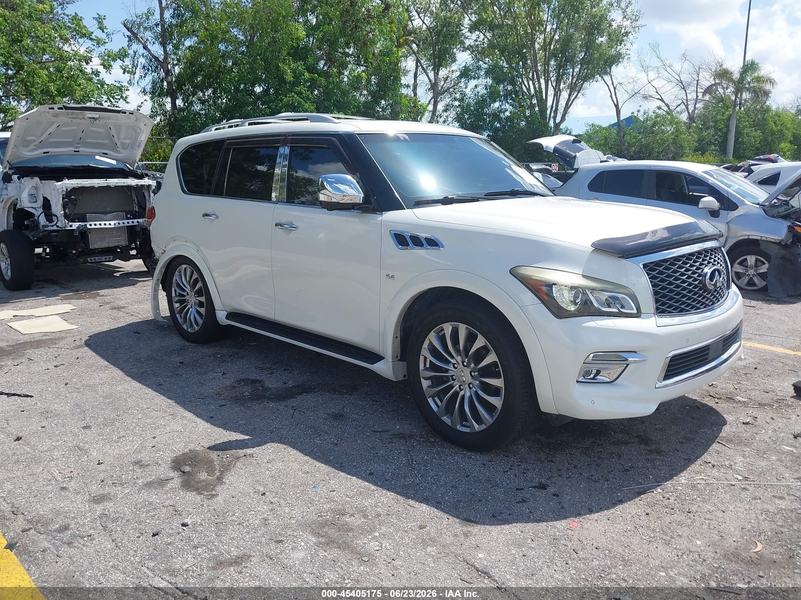 2015 Infiniti QX80, VIN JN8AZ2NC0F9370687 — Rear end