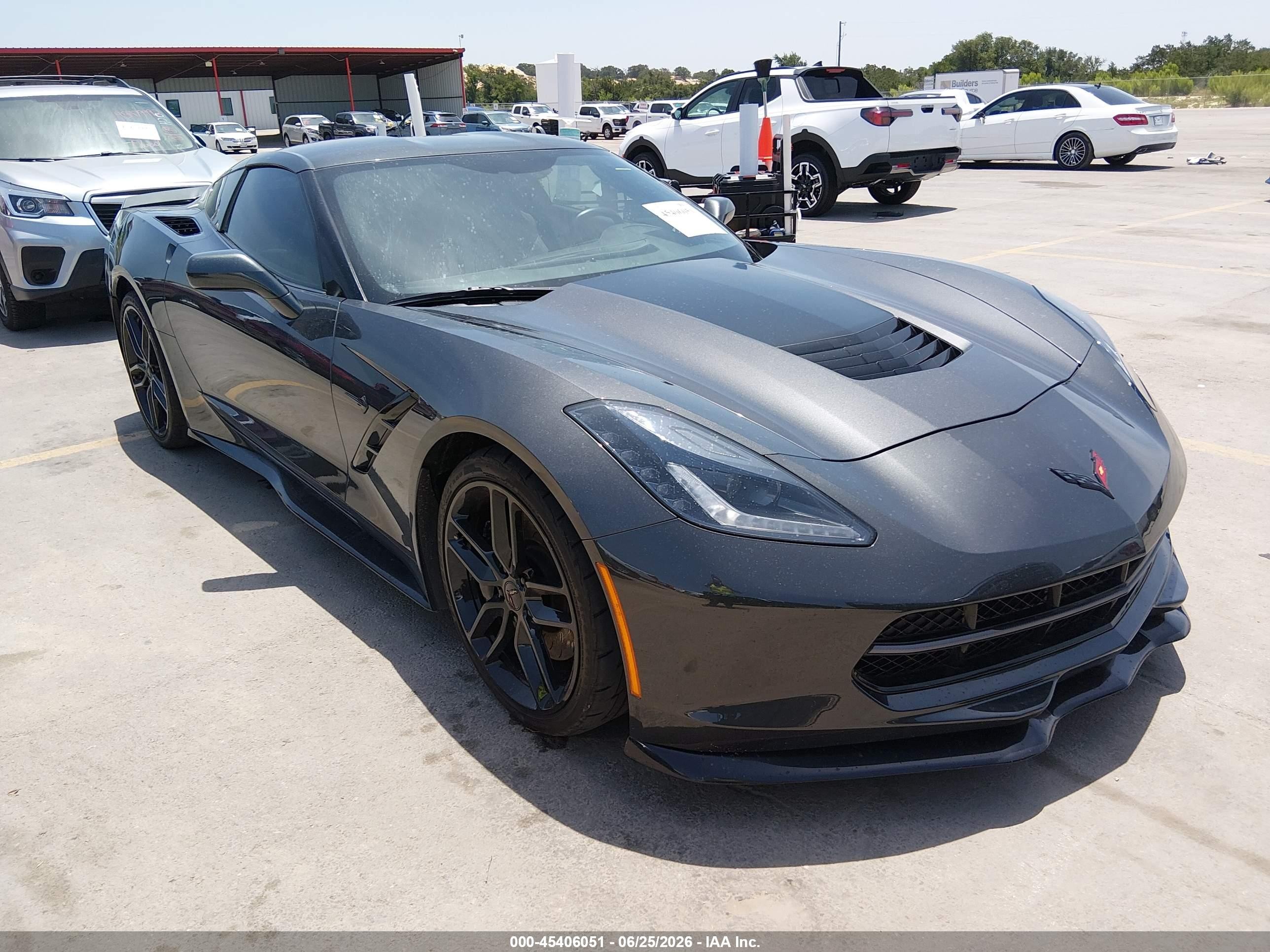 2017 Chevrolet Corvette Z51 1LT, VIN 1G1YH2D77H5105124 — Water / flood