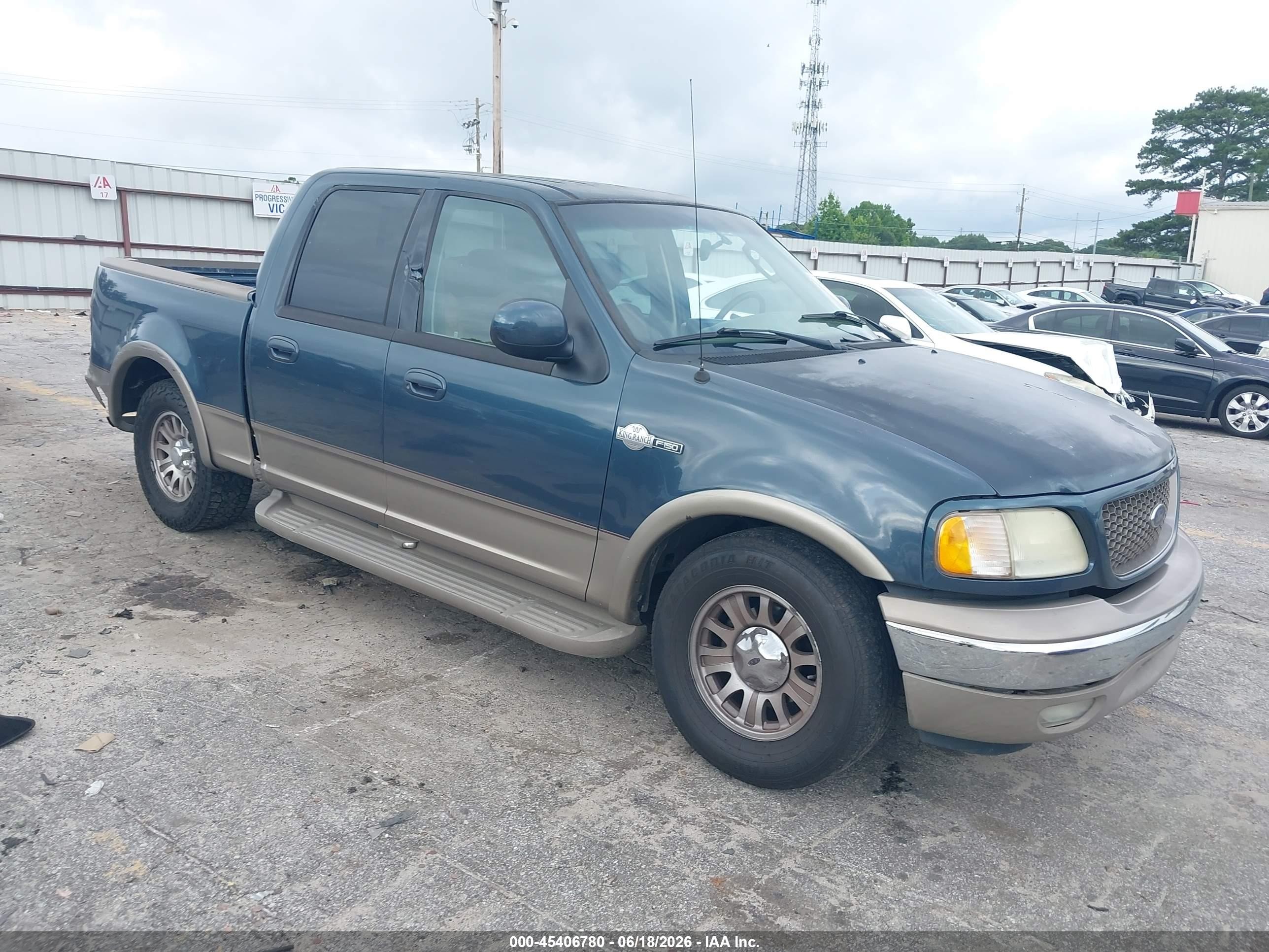 2002 Ford F-150 XLT, VIN 1FTRW07L02KE36358 — Rear end