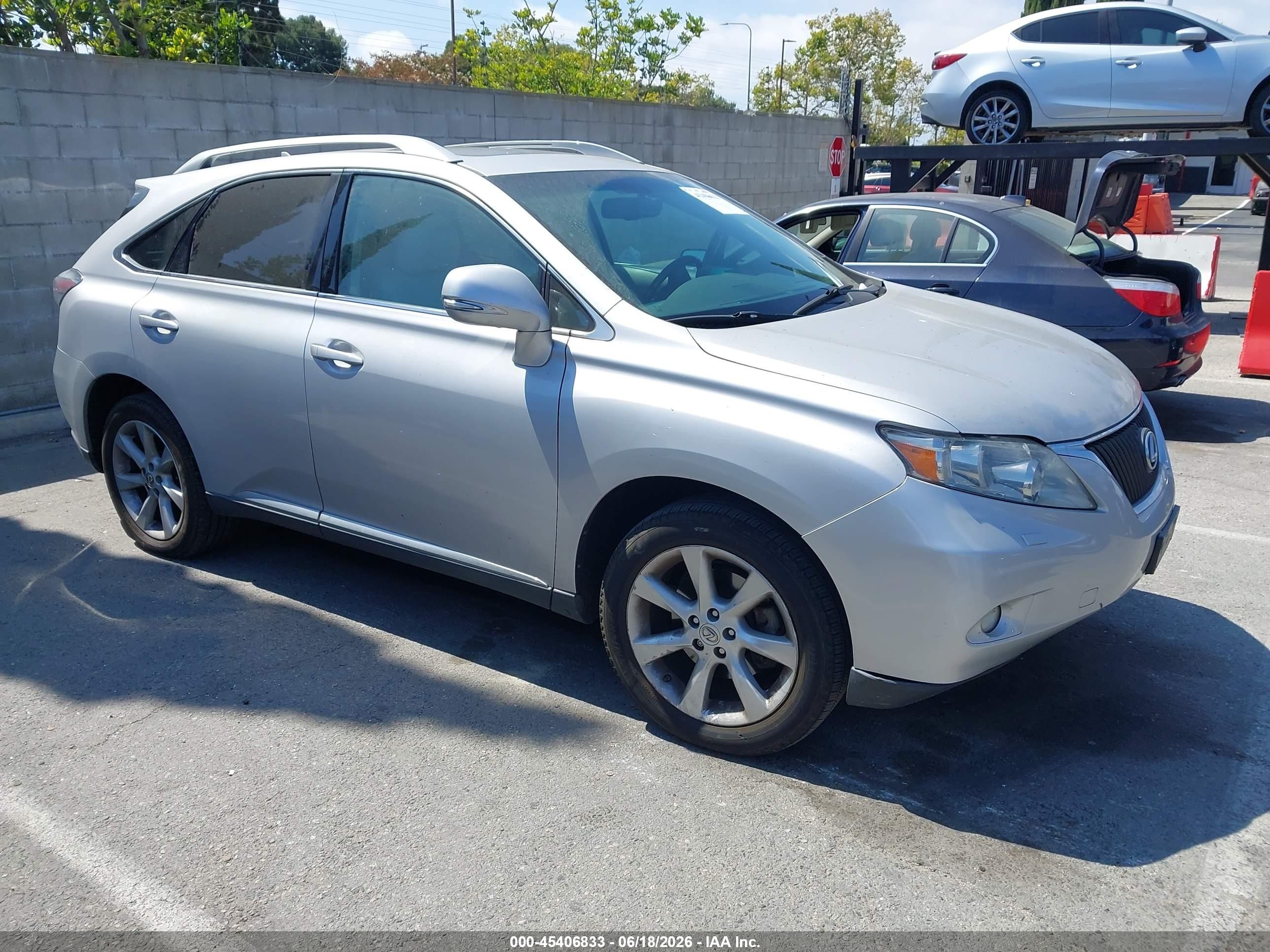 2010 Lexus RX 350, VIN 2T2ZK1BA3AC009761 — Burn