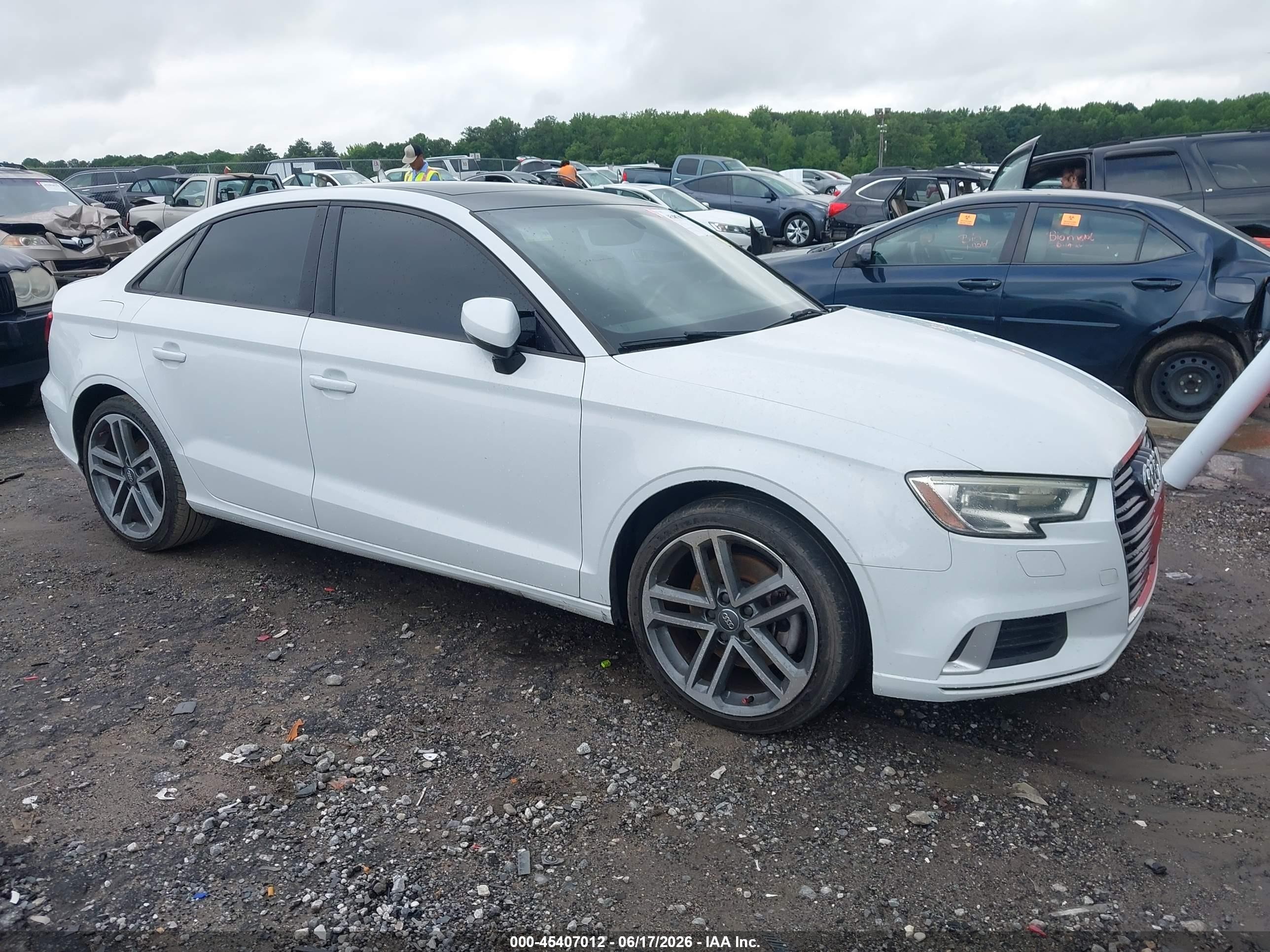 2017 Audi A3 Premium, VIN WAUAUGFF8H1033795 — Rear end