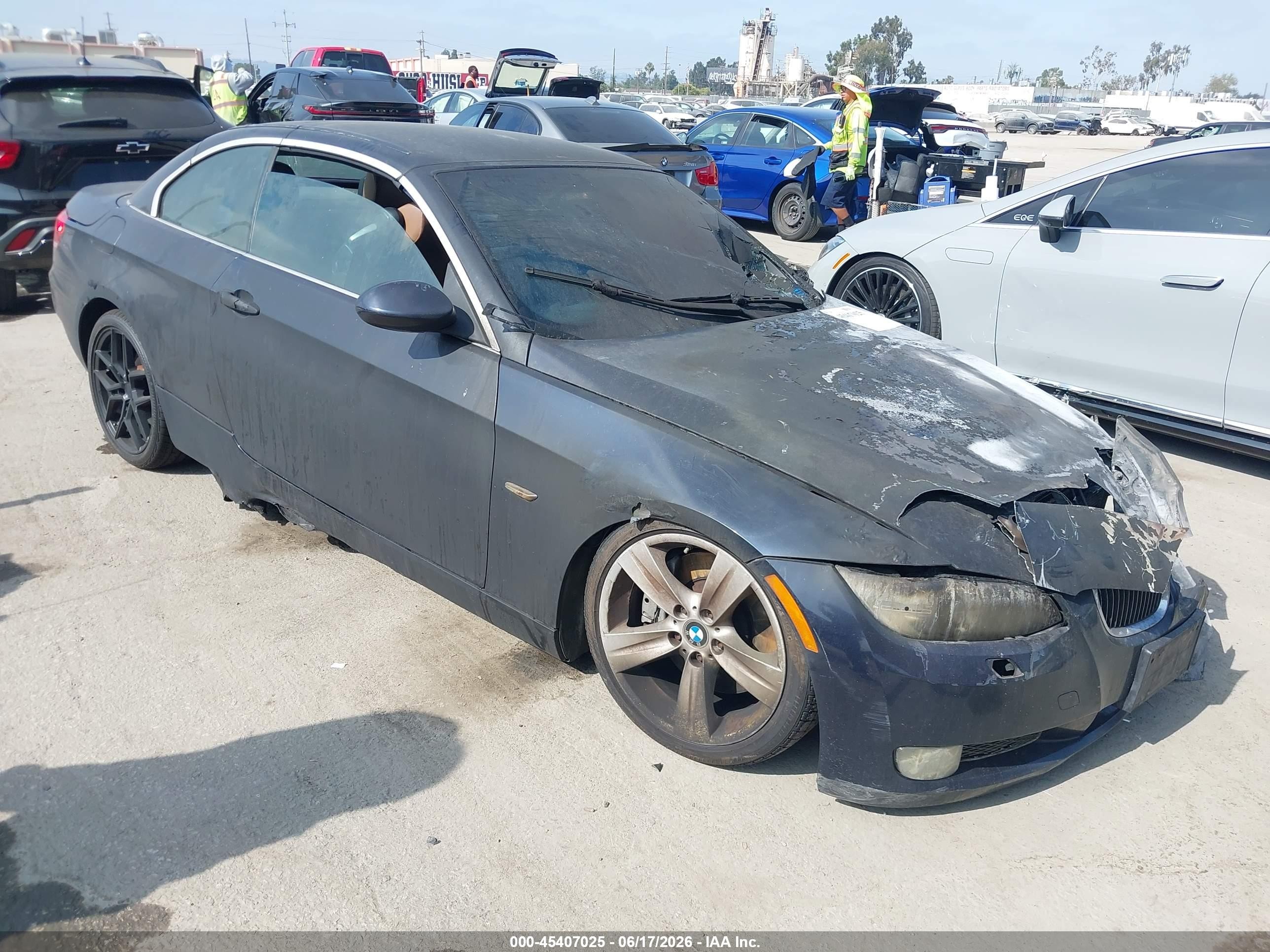 2008 BMW 3 Series 335i, VIN WBAWL73538PX52986 — Engine fire