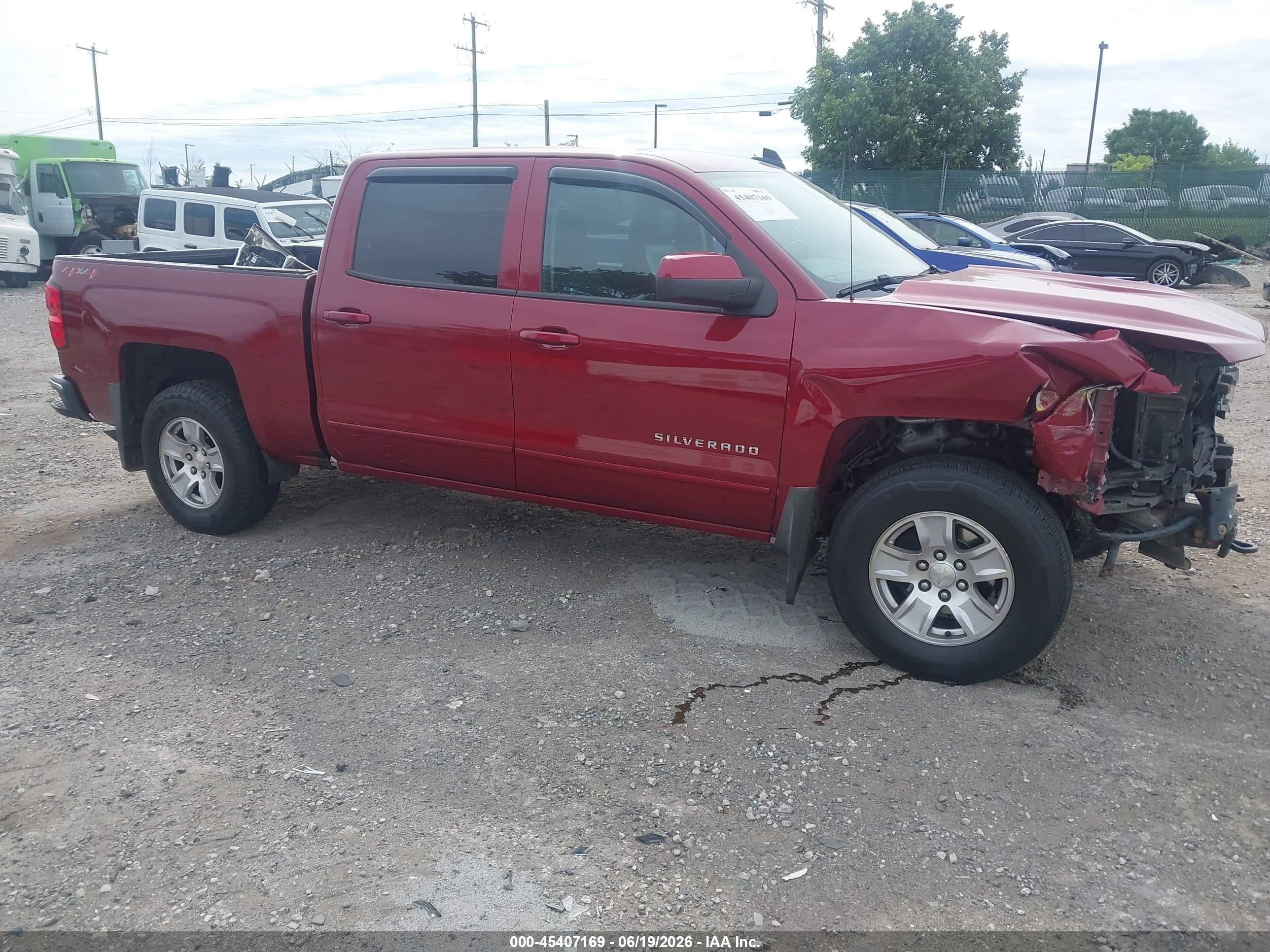 2018 Chevrolet Silverado 1500 LT, VIN 3GCUKRECXJG198571 — Повреждение рамы