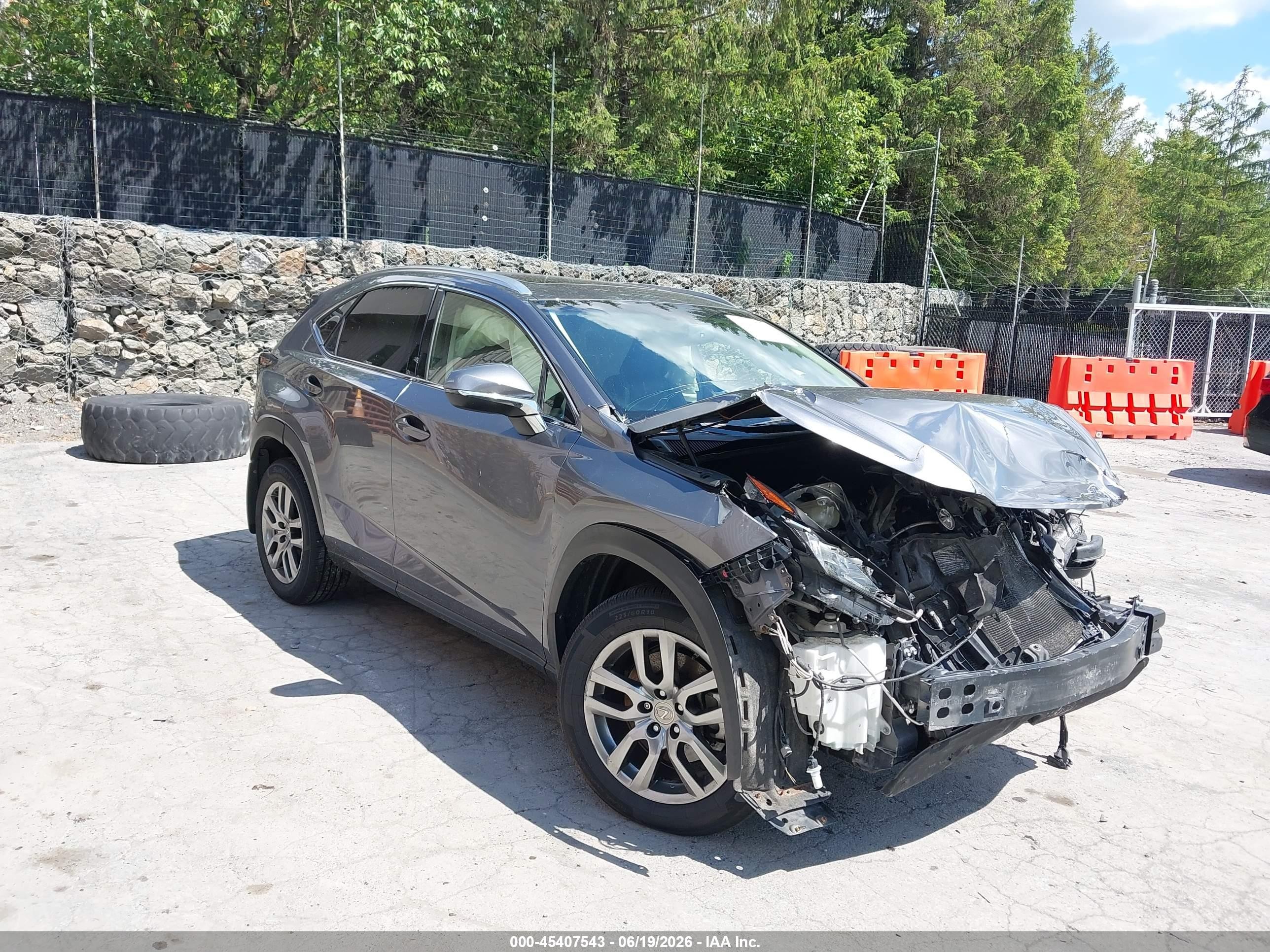 2016 Lexus NX 200t, VIN JTJBARBZXG2062765 — Front end