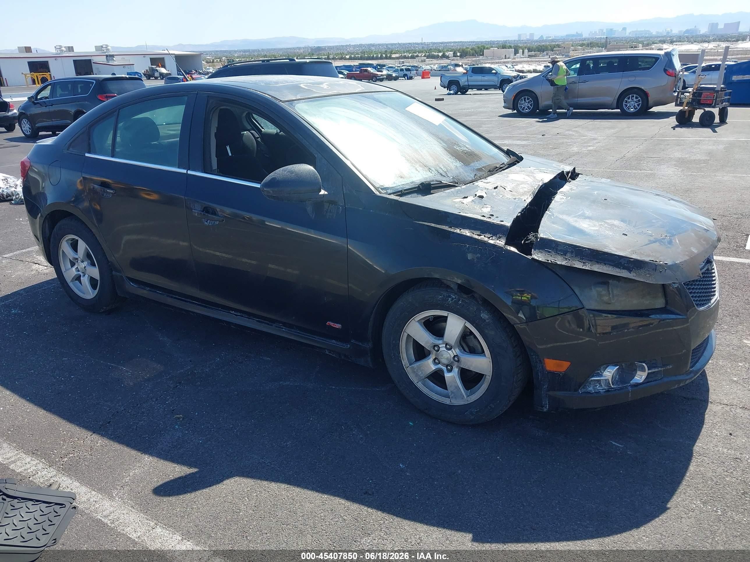2013 Chevrolet Cruze 1LT, VIN 1G1PC5SB4D7237534 — Engine fire