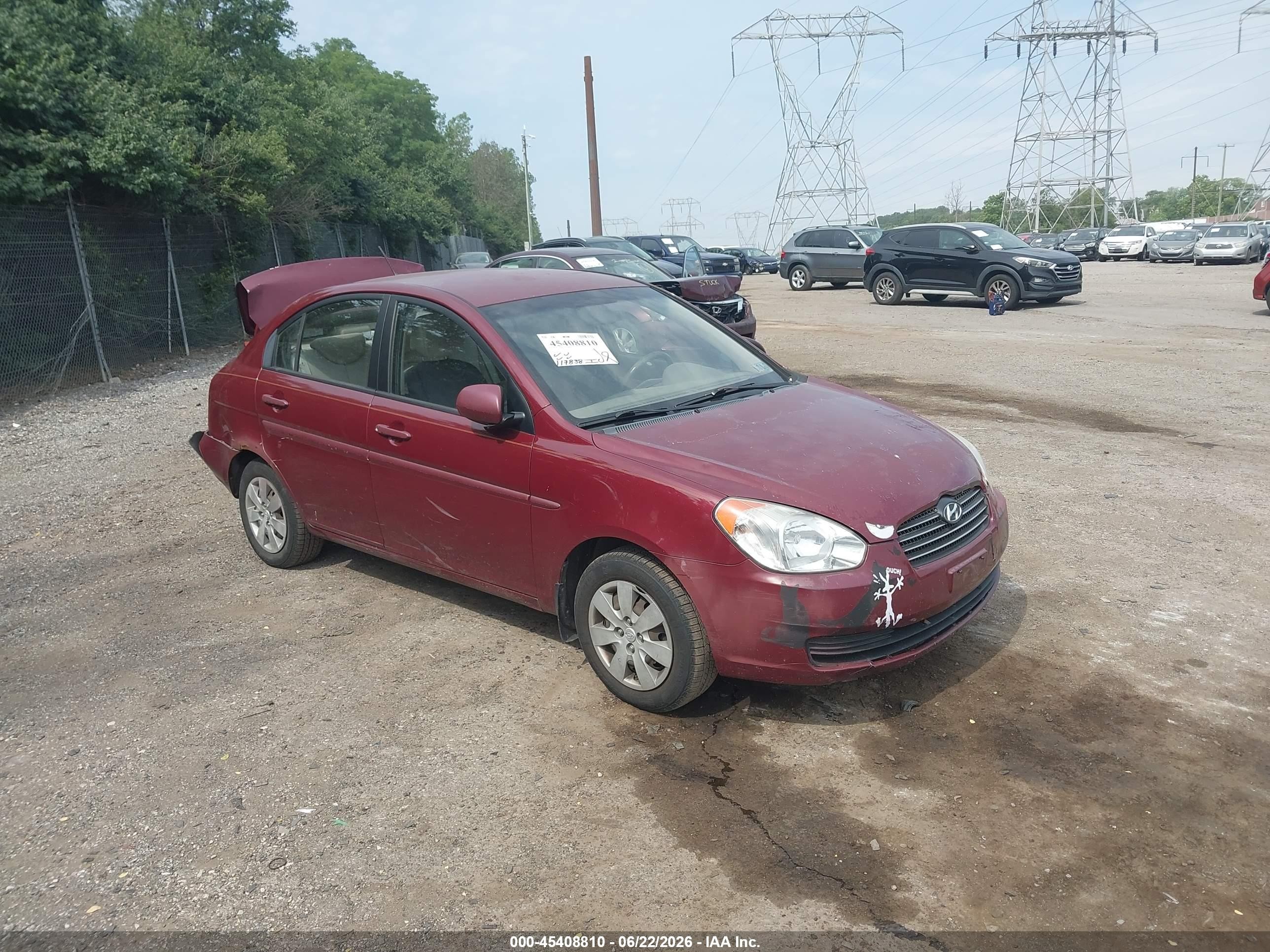 2010 Hyundai Accent GLS, VIN KMHCN4AC4AU487370 — Rear end
