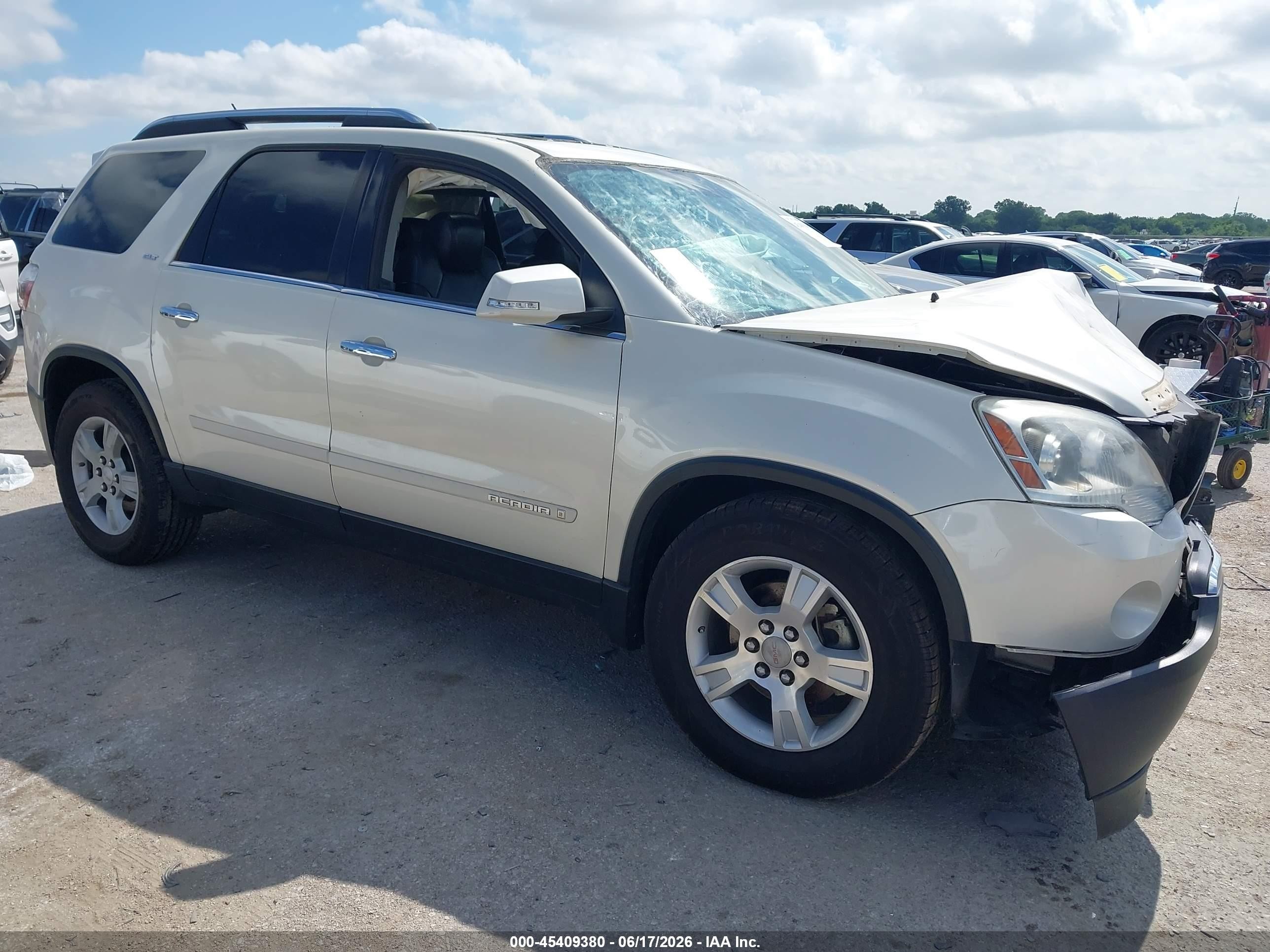 2008 GMC Acadia SLT2, VIN 1GKER33738J130936 — Front end