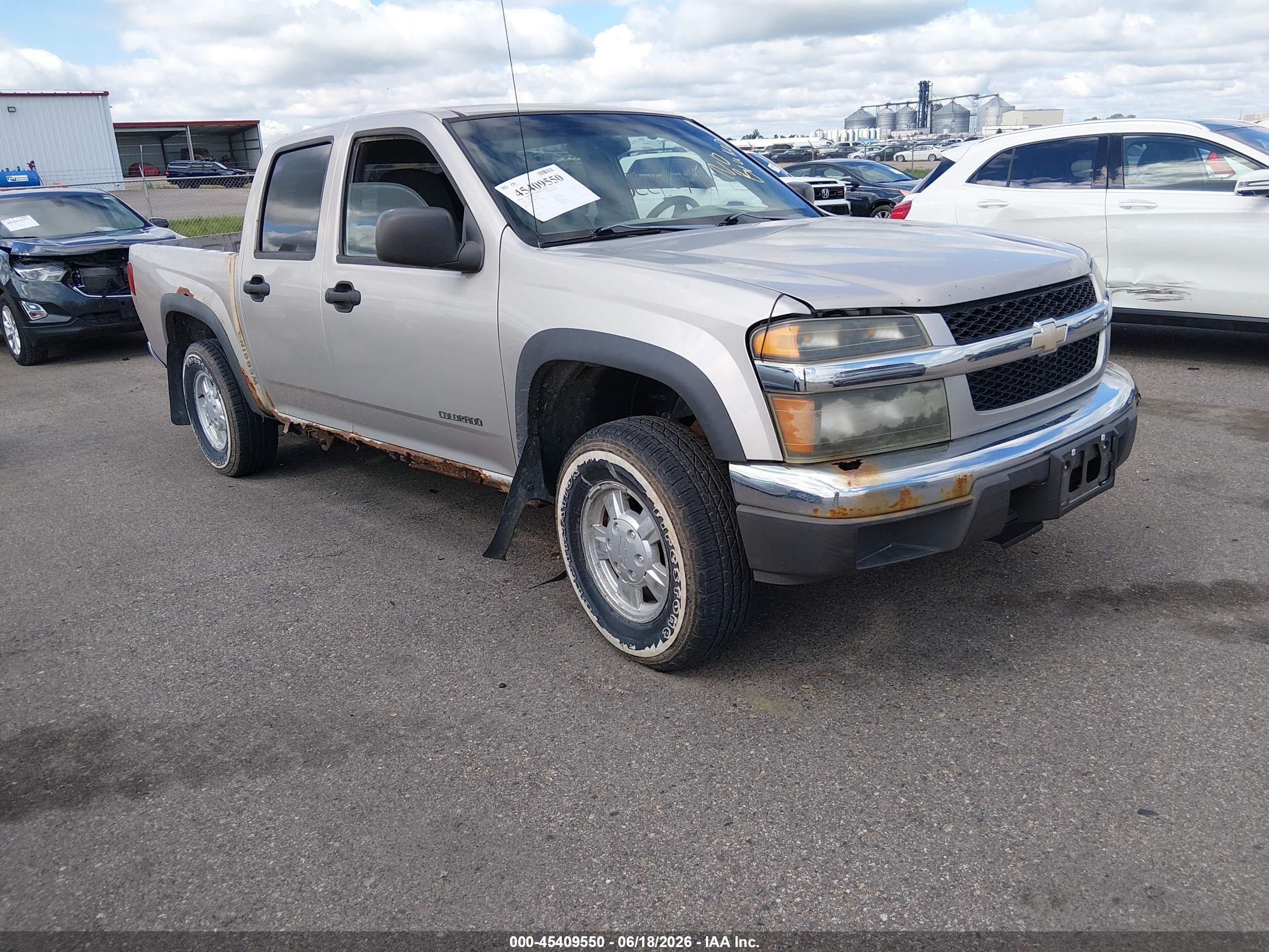 2005 Chevrolet Colorado 1SE LS Z71, VIN 1GCDT136258253182 — Повреждение рамы
