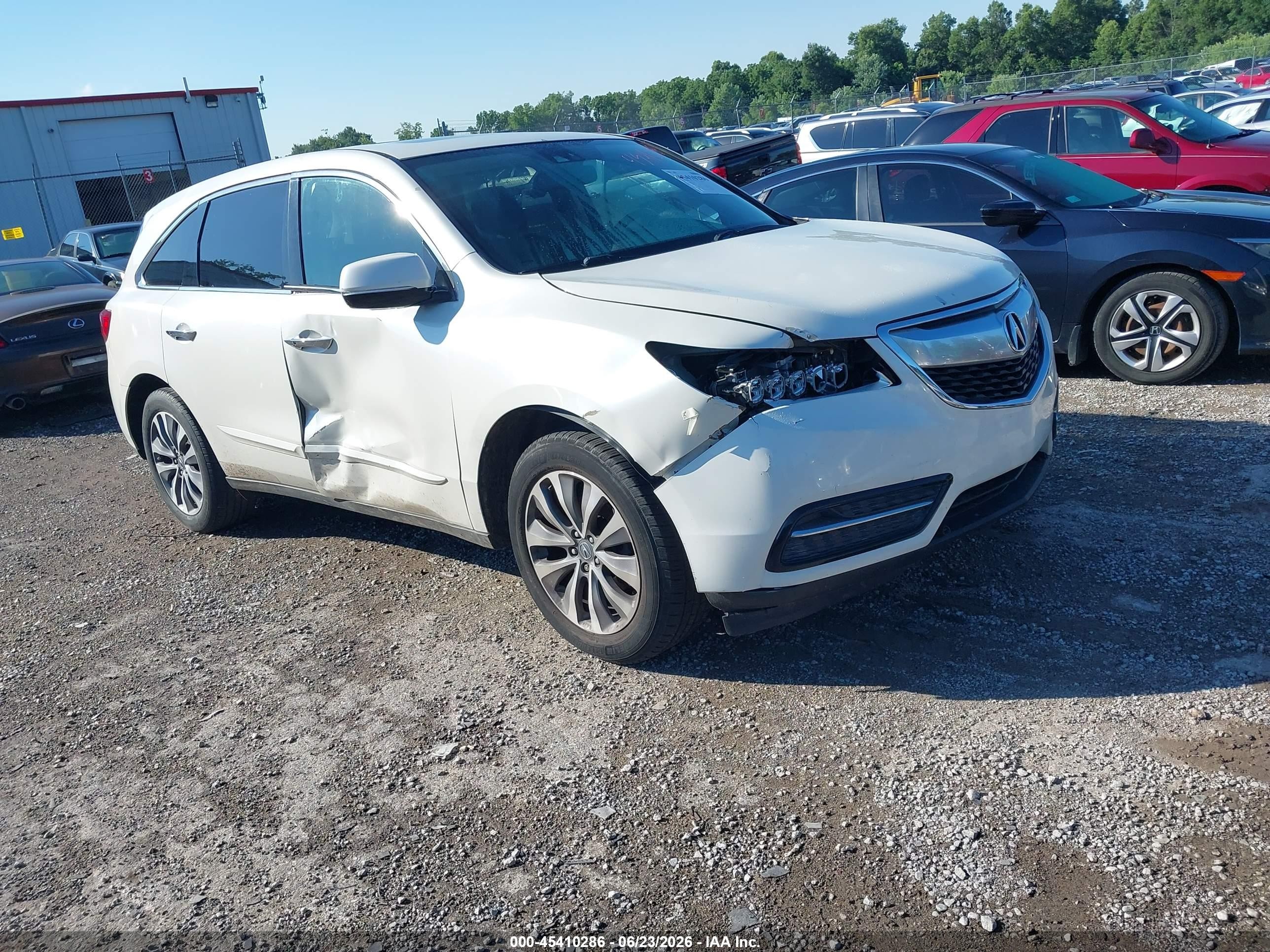 2014 Acura MDX Technology, VIN 5FRYD3H48EB005549 — Front end