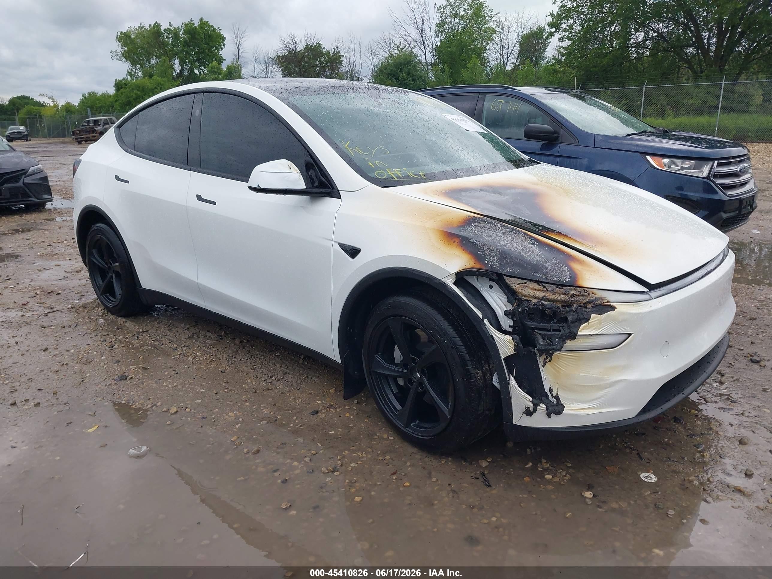 2026 Tesla Model Y Long Range Launch Series, VIN 7SAYGDEE9TF408600 — Burn