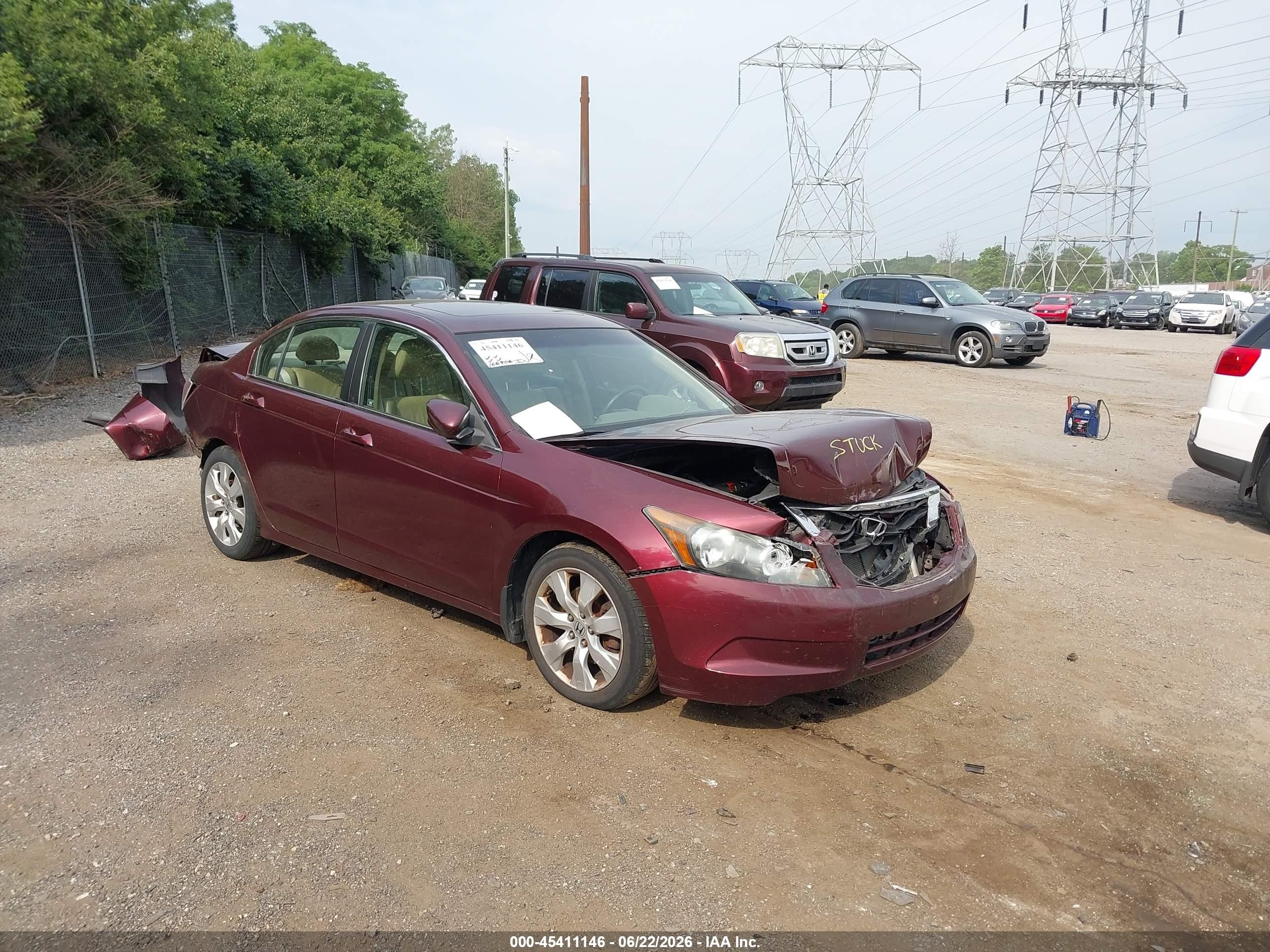 2010 Honda Accord EX-L, VIN 1HGCP2F82AA094624 — Rear end