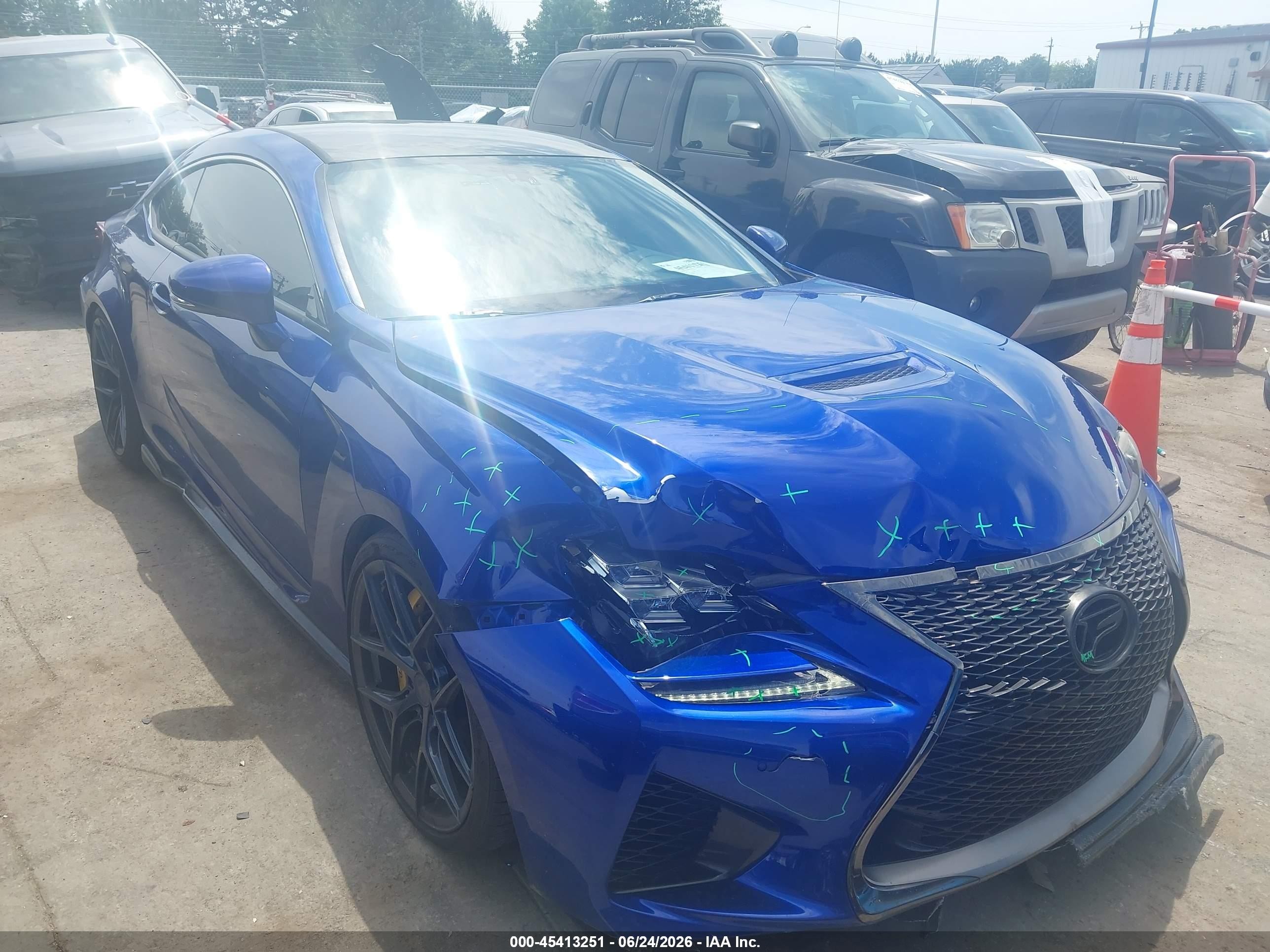 2015 Lexus RC F, VIN JTHHP5BC2F5002717 — Перед