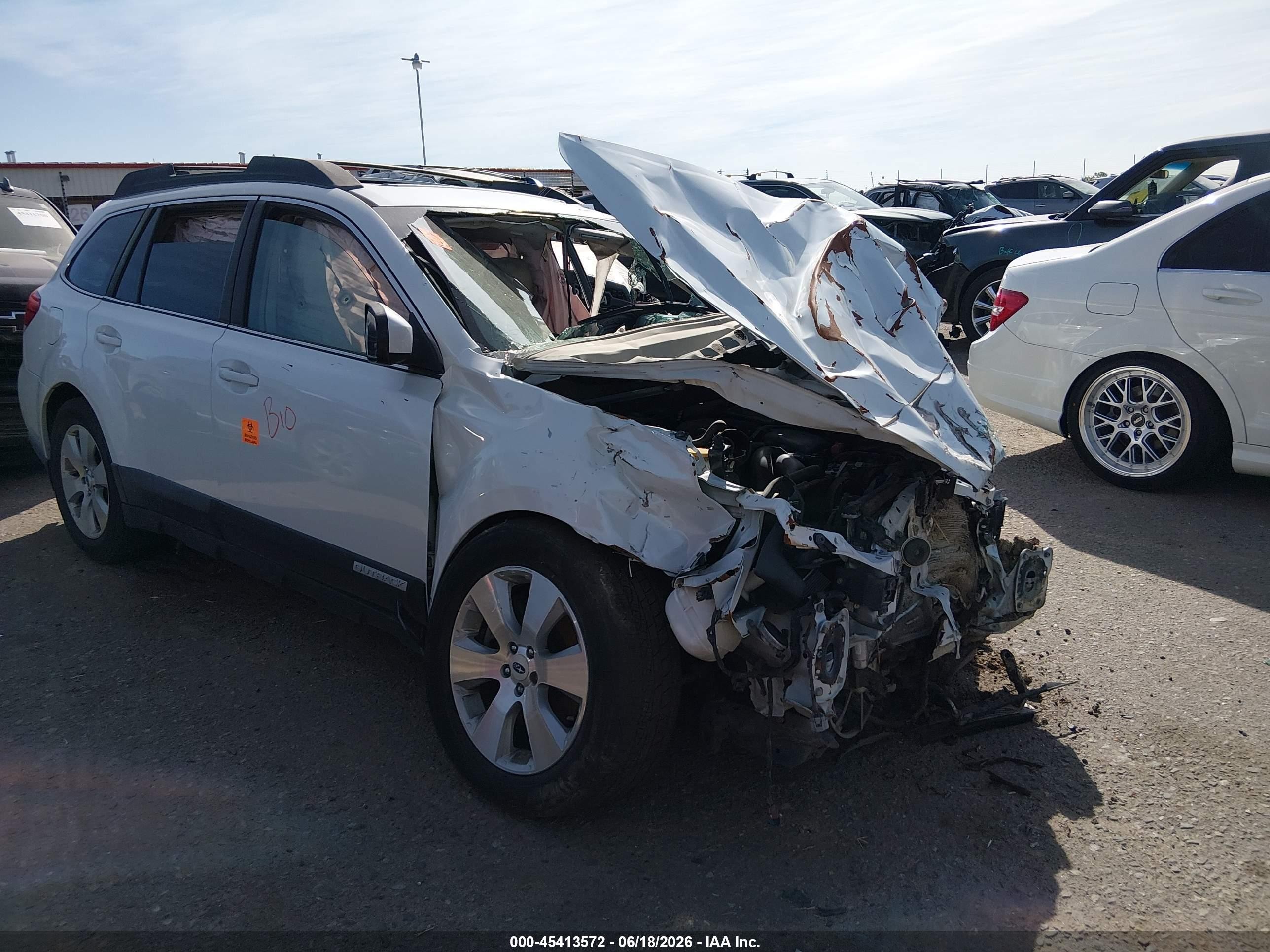 2012 Subaru Outback Limited, VIN 4S4BRDKCXC2228248 — Front end