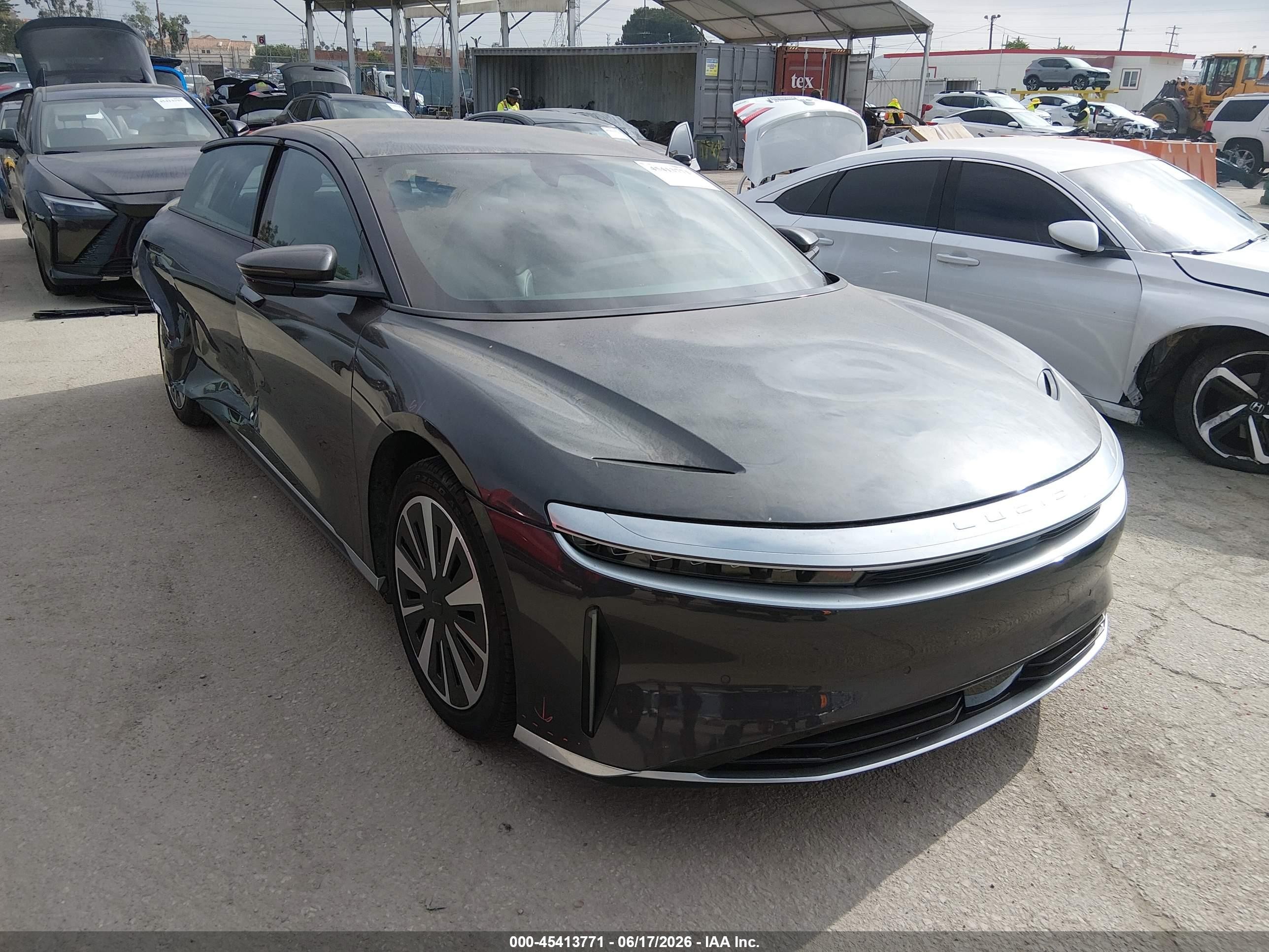 2023 Lucid Air Pure, VIN 50EA1PFA7PA009319 — Side