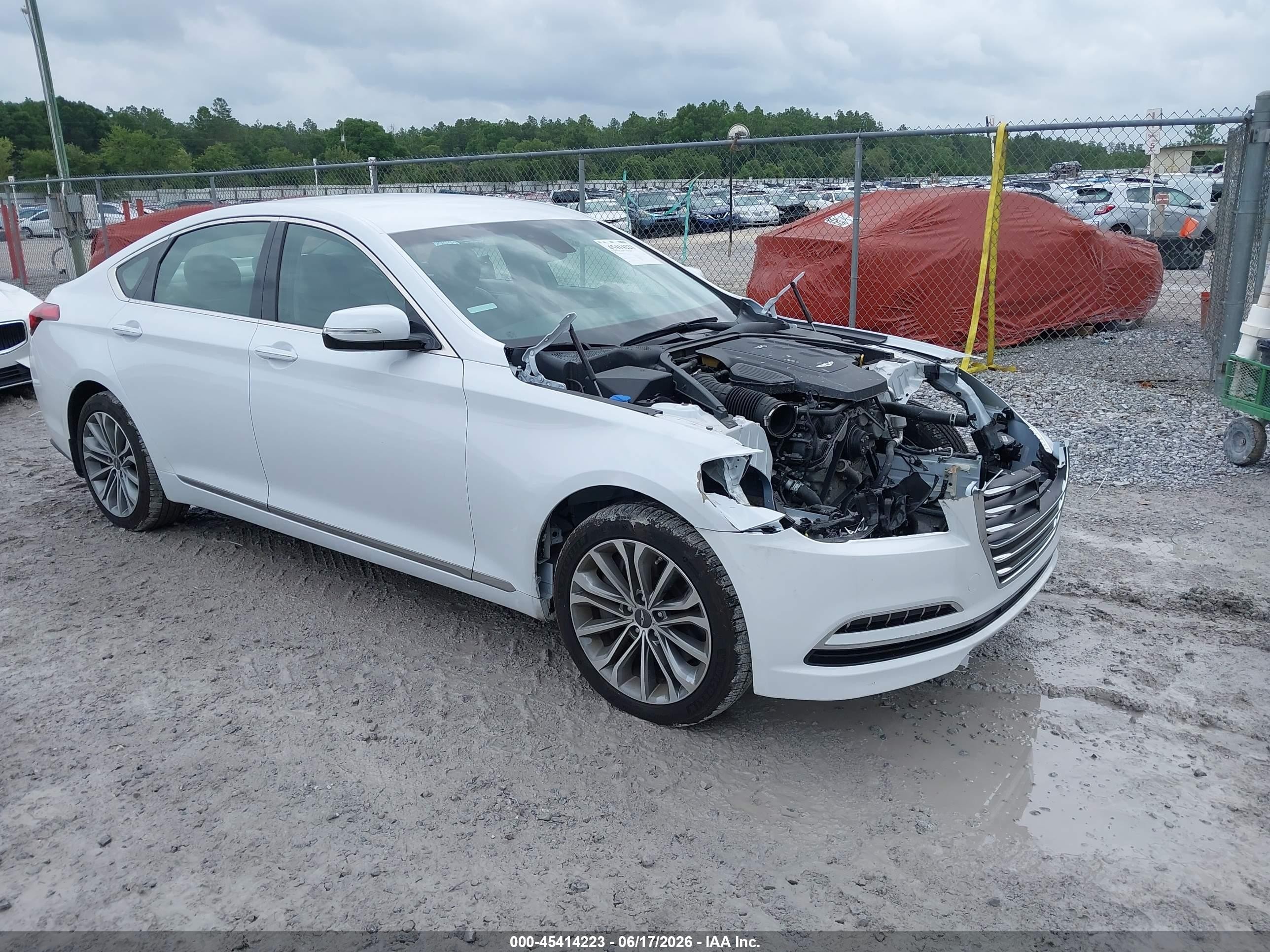 2017 Genesis G80 3.8L, VIN KMHGN4JE0HU171719 — Перед