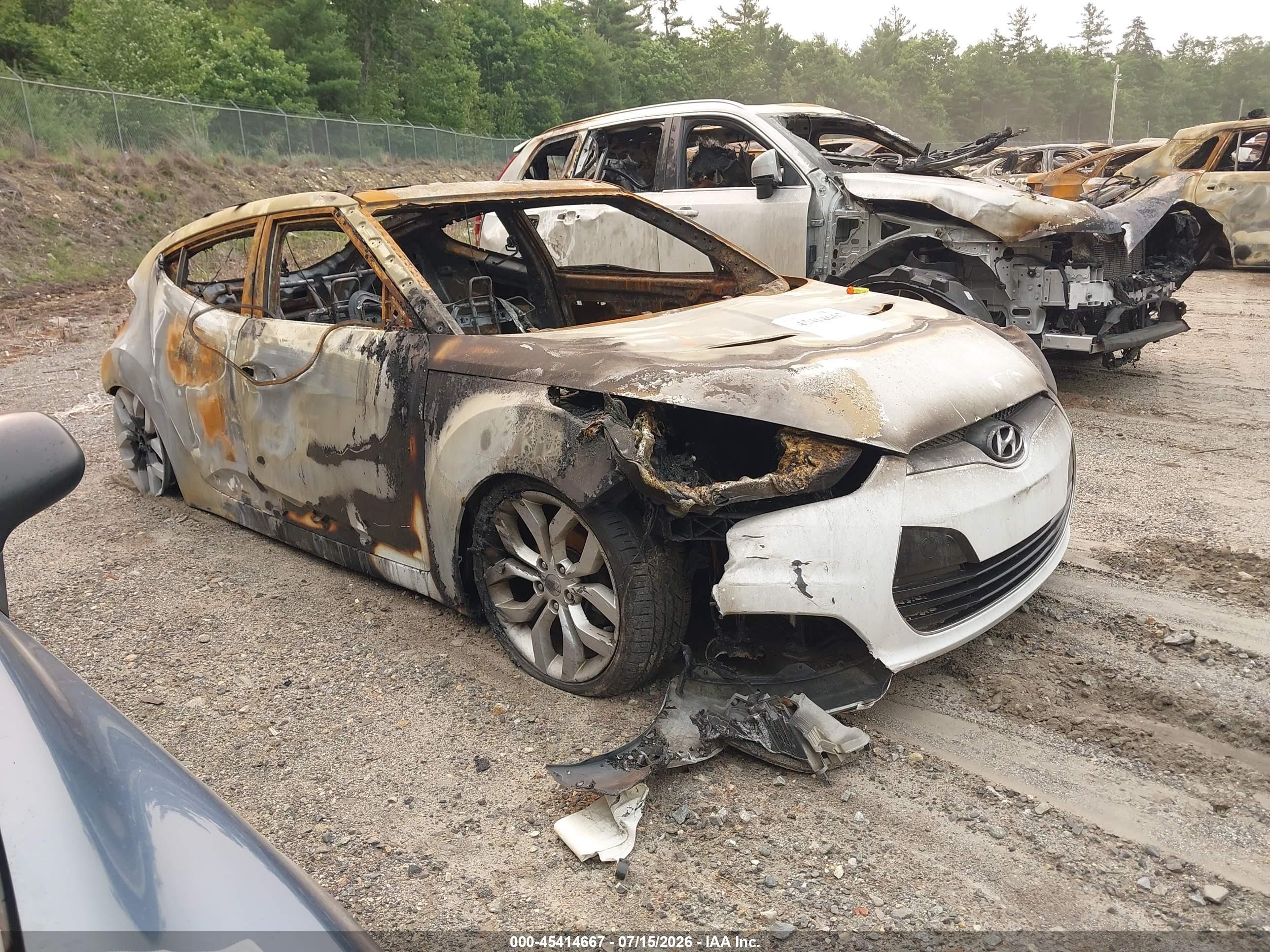 2013 Hyundai Veloster w/Gray Int, VIN KMHTC6AD0DU142223 — Burn