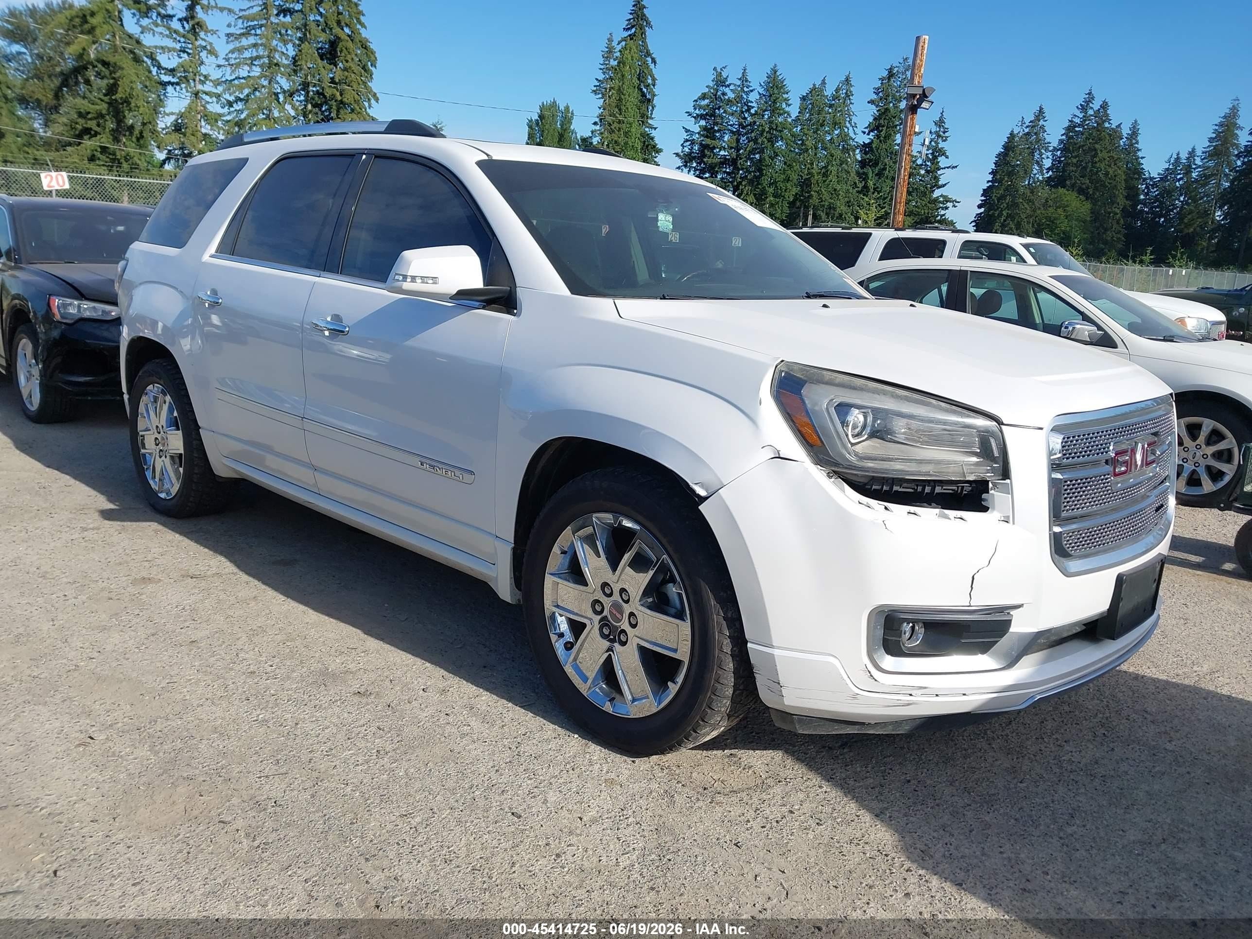 2016 GMC Acadia Denali, VIN 1GKKVTKDXGJ241553 — Repossession
