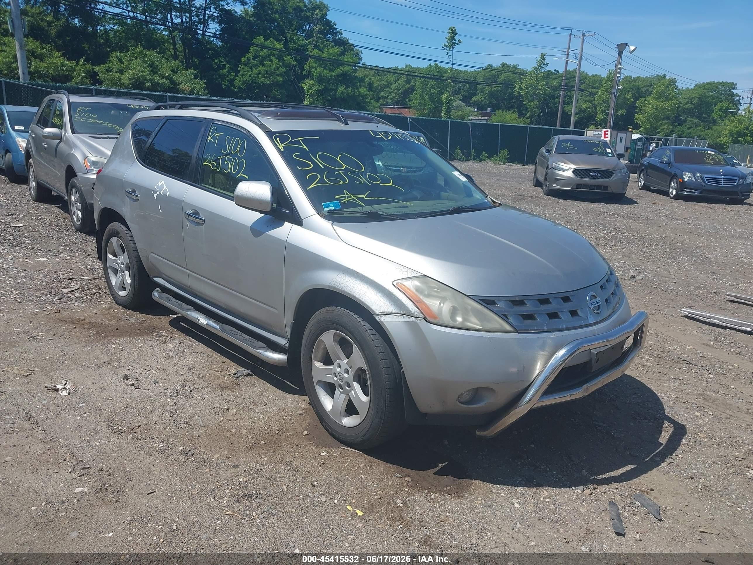 2005 Nissan Murano SL, VIN JN8AZ08W15W435816 — Rear end