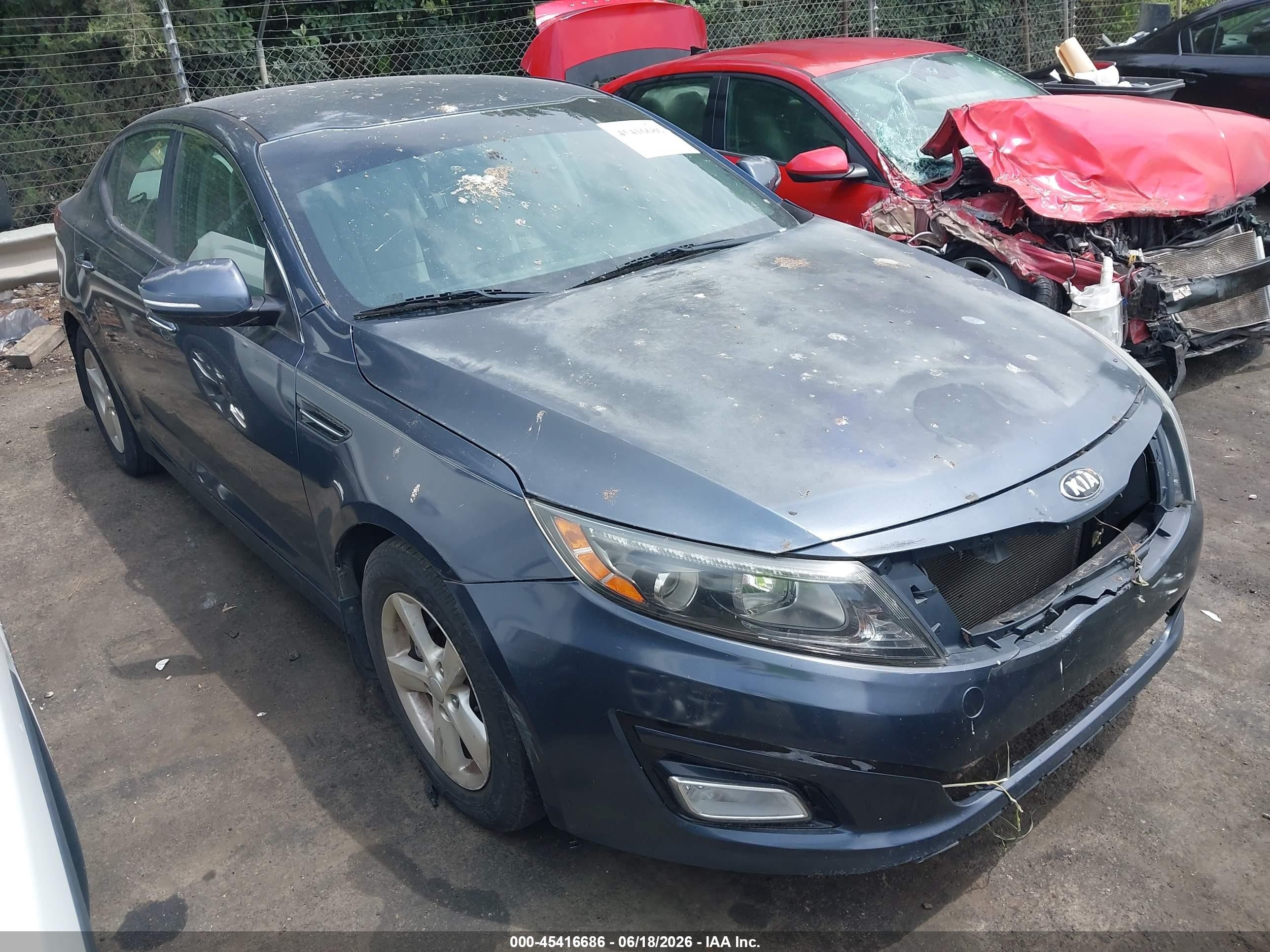 2015 Kia Optima LX, VIN KNAGM4A73F5558441 — Repossession