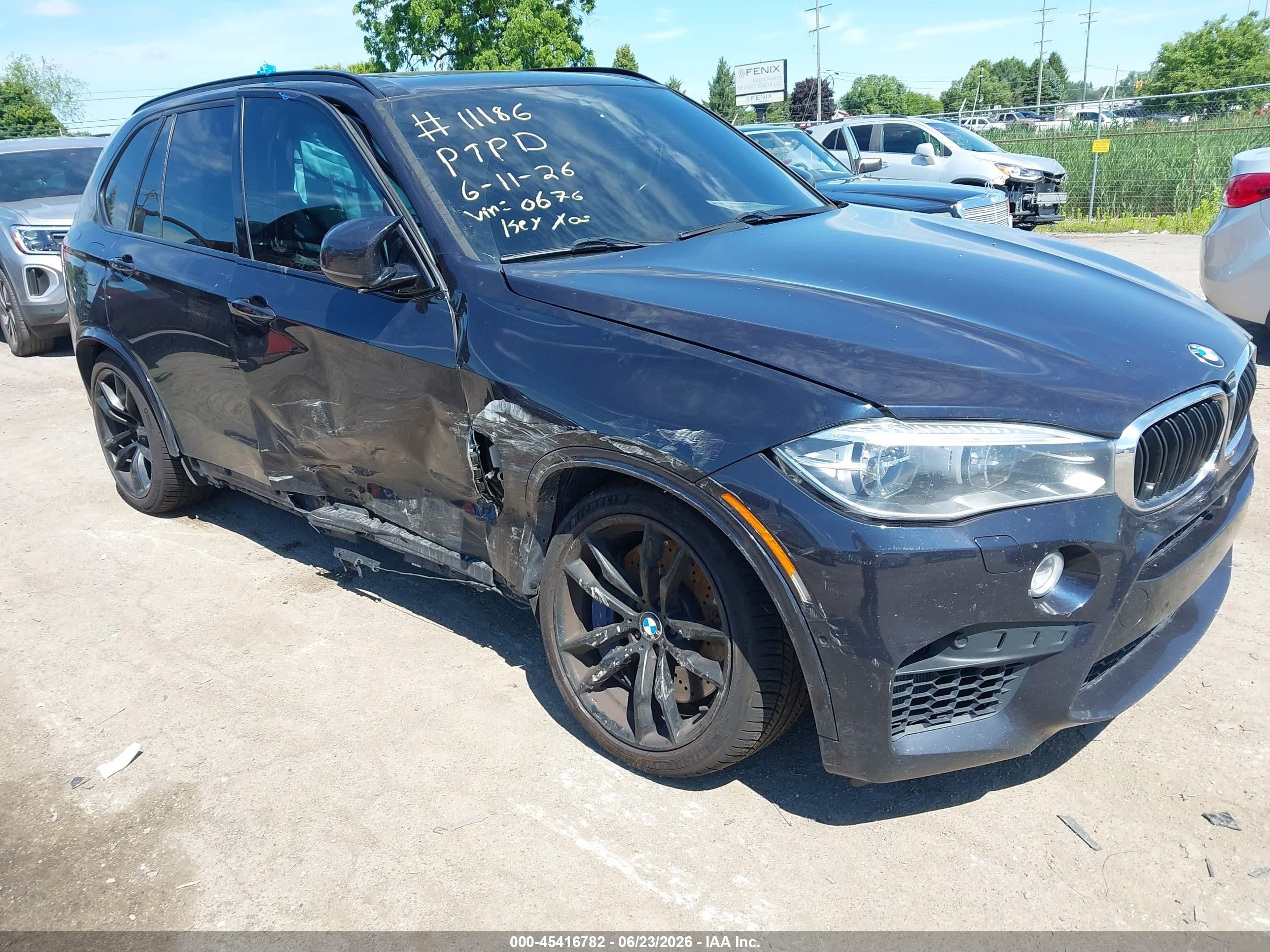 2017 BMW X5 M, VIN 5YMKT6C31H0X20676 — Front end