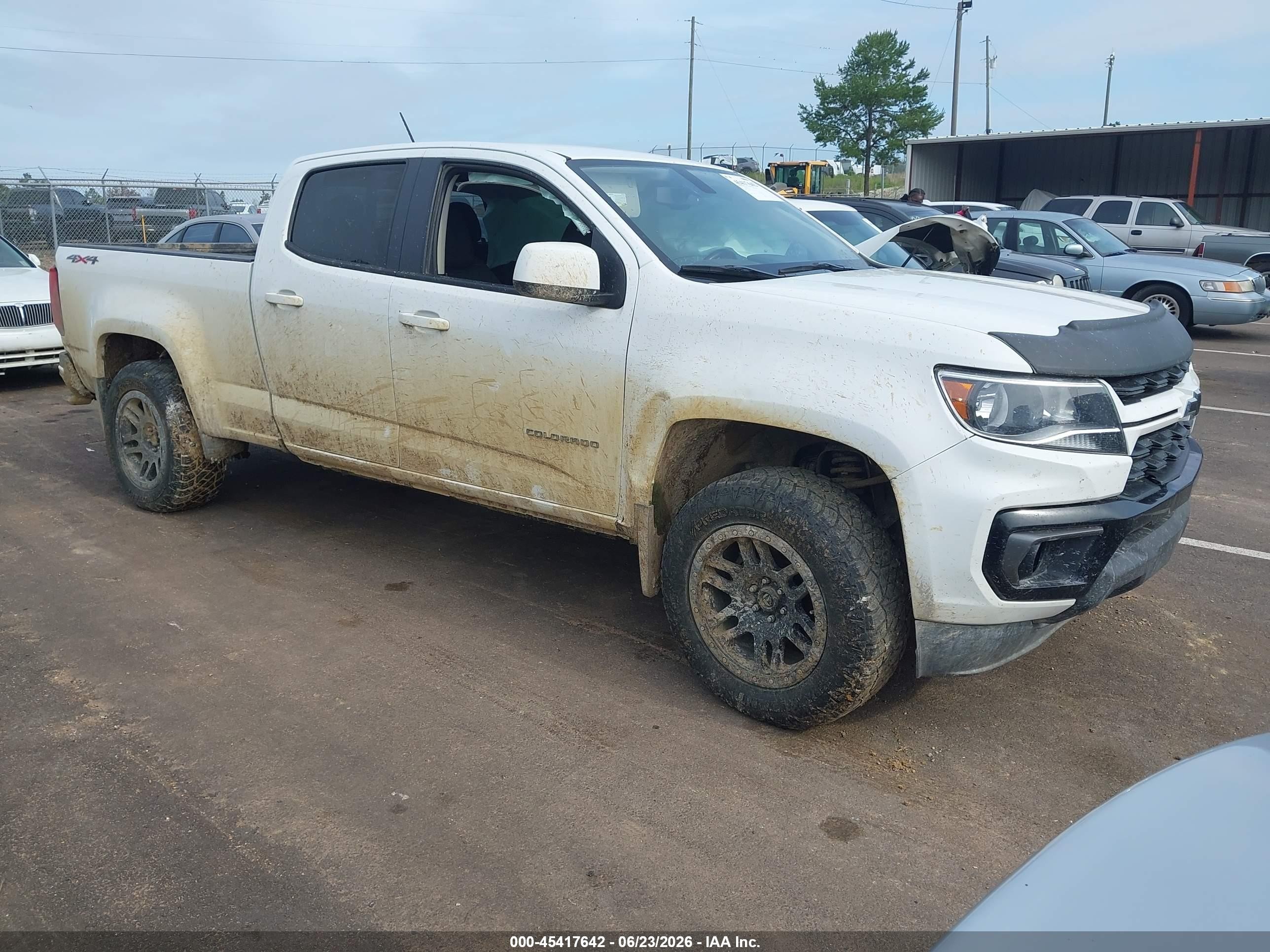 2021 Chevrolet Colorado 4WD LT, VIN 1GCGTCEN4M1221421 — Fresh water flood