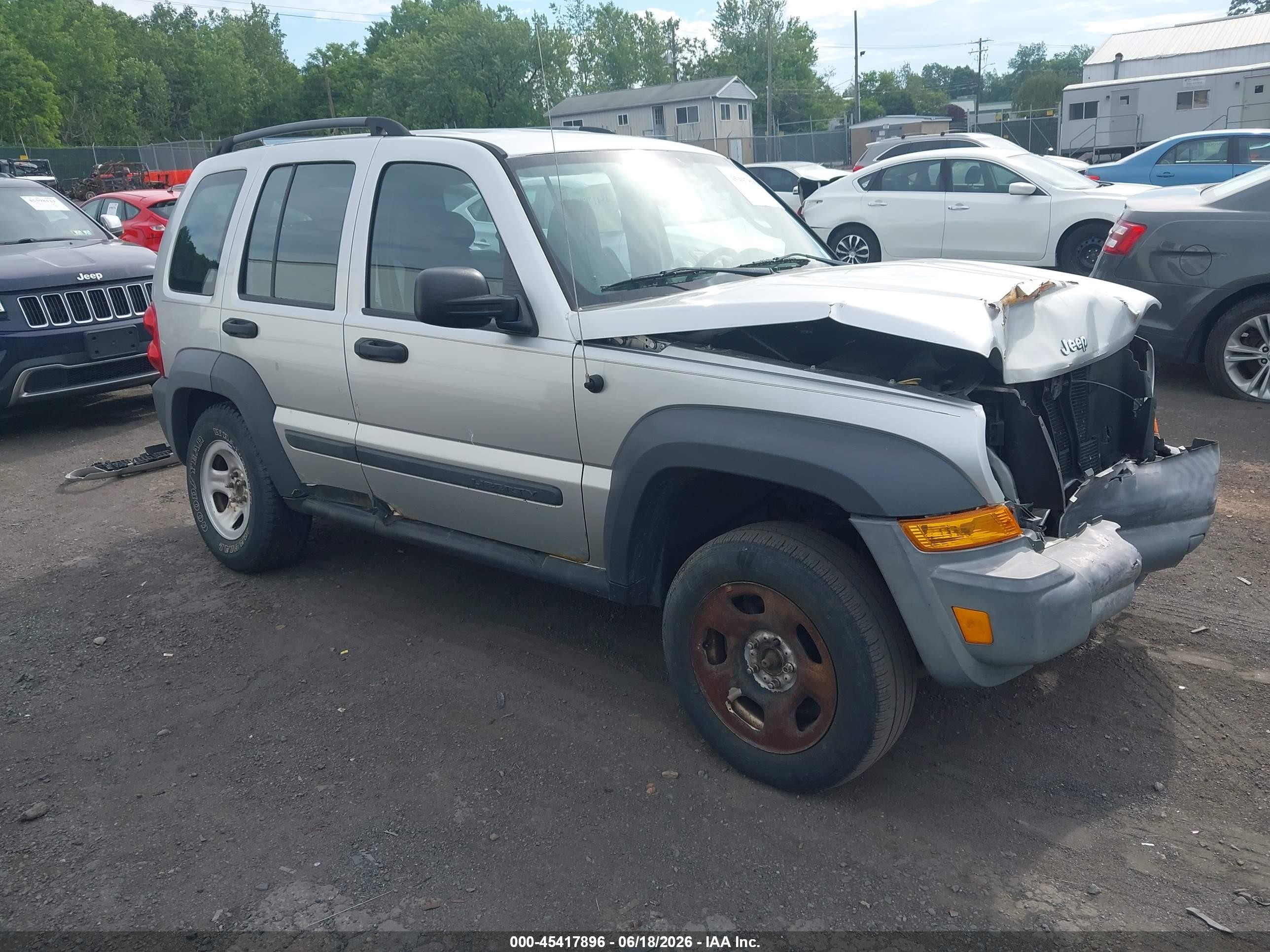 2006 Jeep Liberty Sport, VIN 1J4GL48K46W217327 — Front end