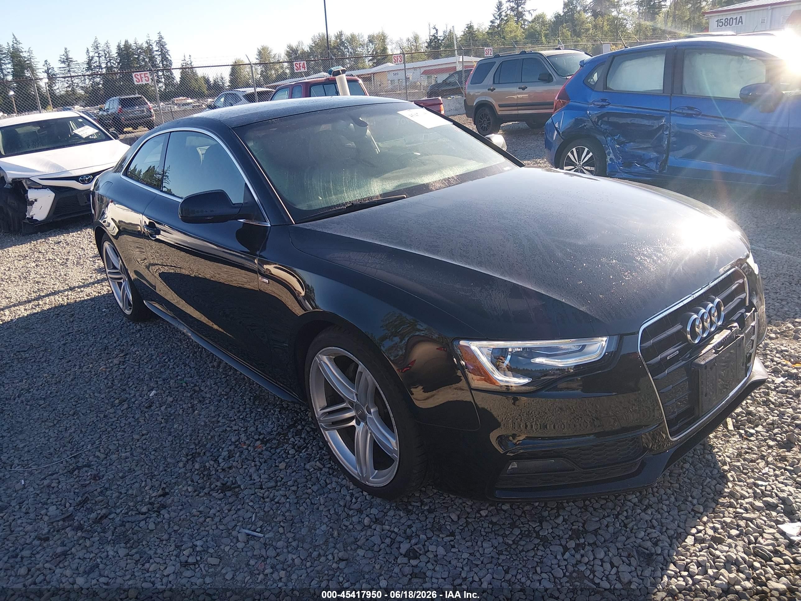 2013 Audi A5 Prestige, VIN WAUWFAFR3DA016159 — Перед