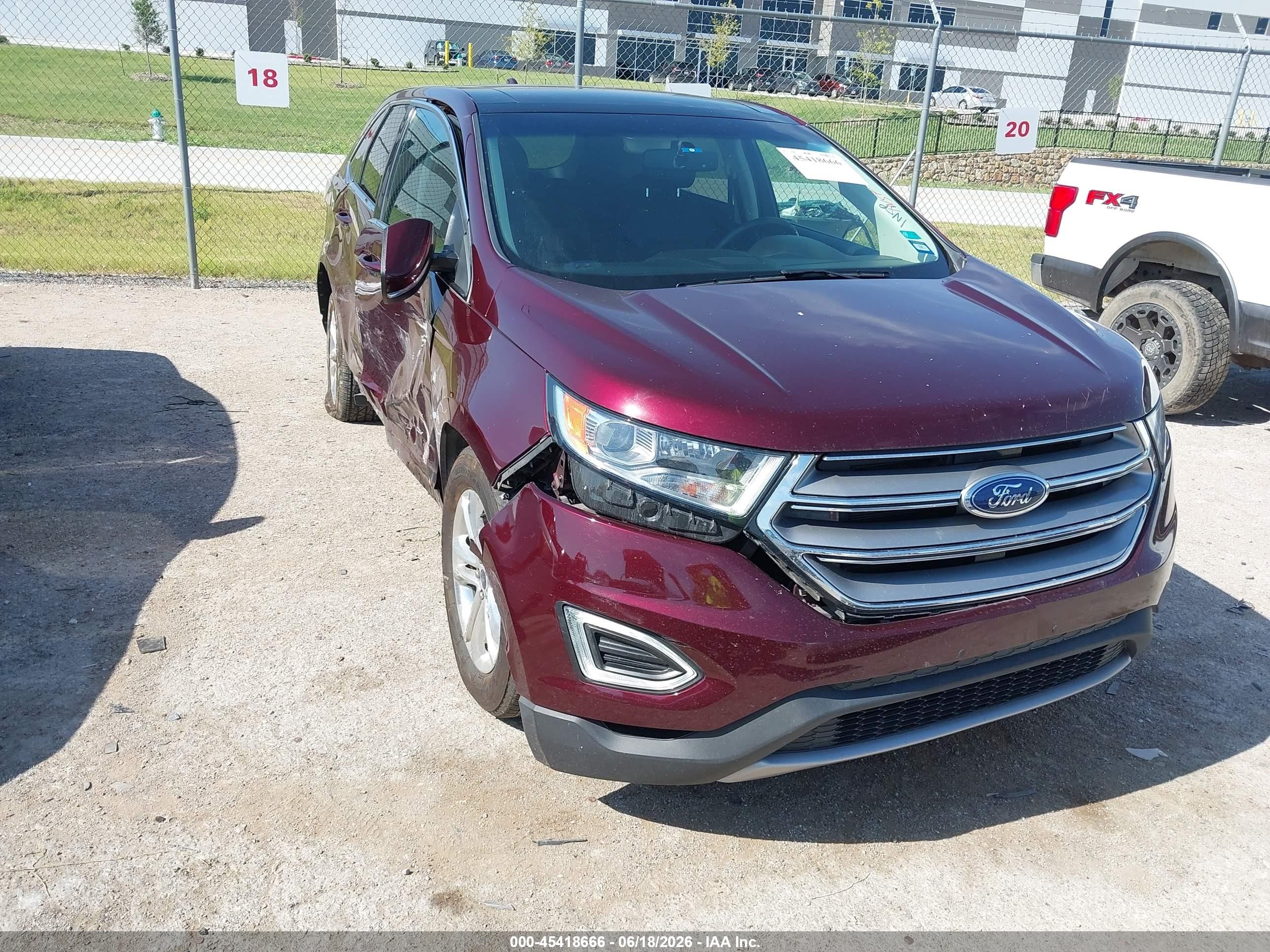 2017 Ford Edge SEL, VIN 2FMPK3J91HBB04879 — Side