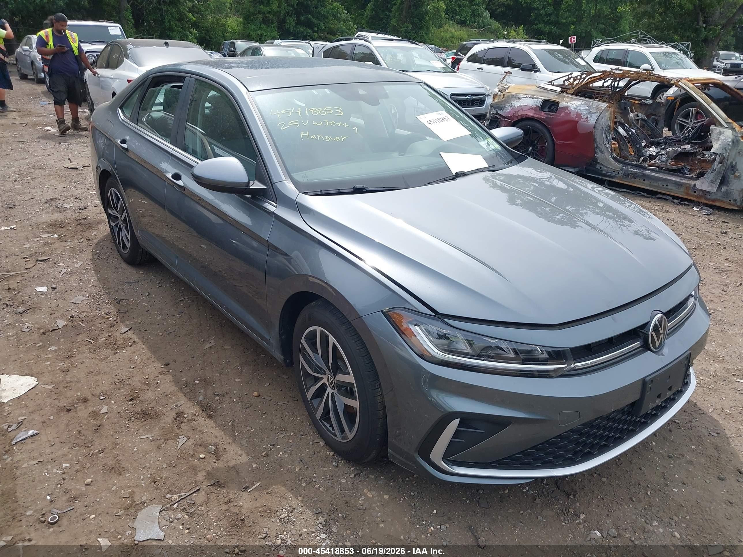 2025 Volkswagen Jetta SE, VIN 3VW7X7BU5SM064311 — Engine fire