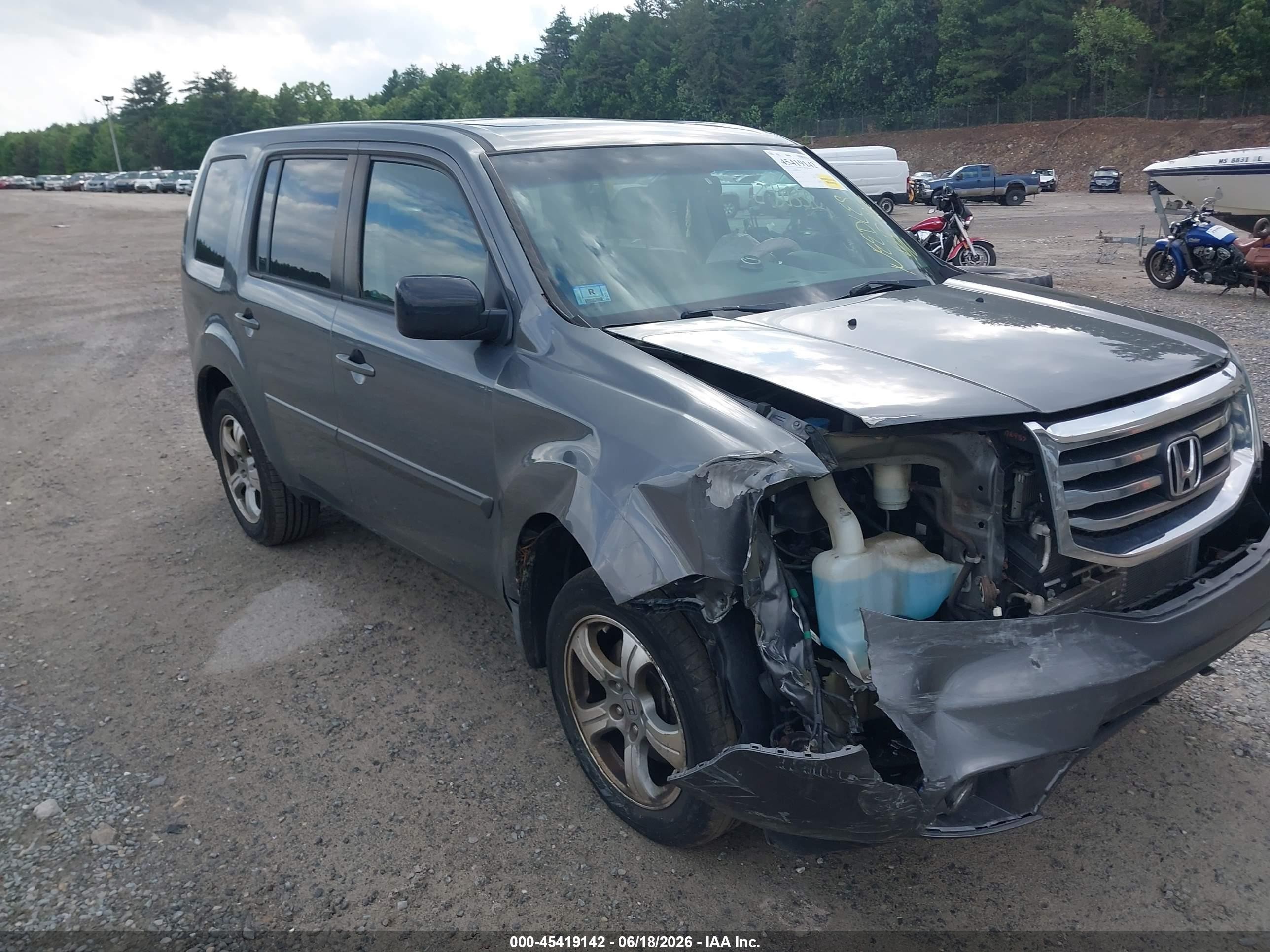 2012 Honda Pilot EX-L, VIN 5FNYF4H60CB040084 — Biohazard / chemical