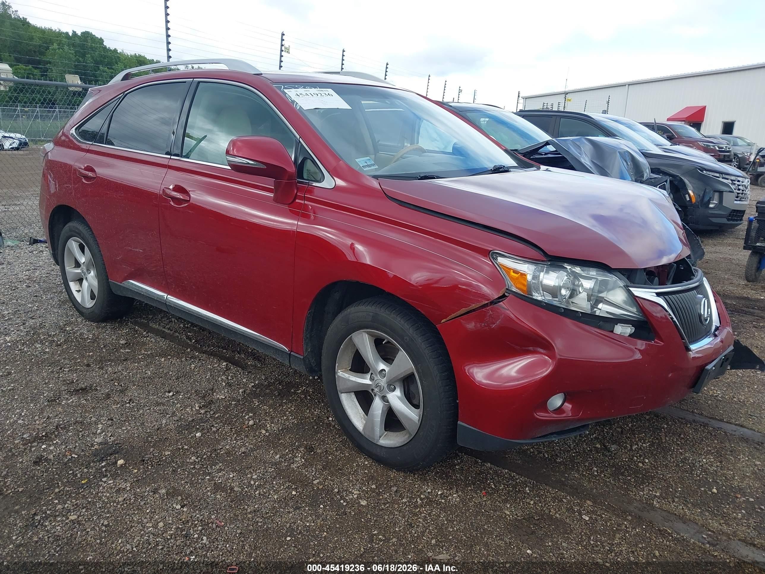 2010 Lexus RX 350, VIN 2T2BK1BA2AC030618 — Front end