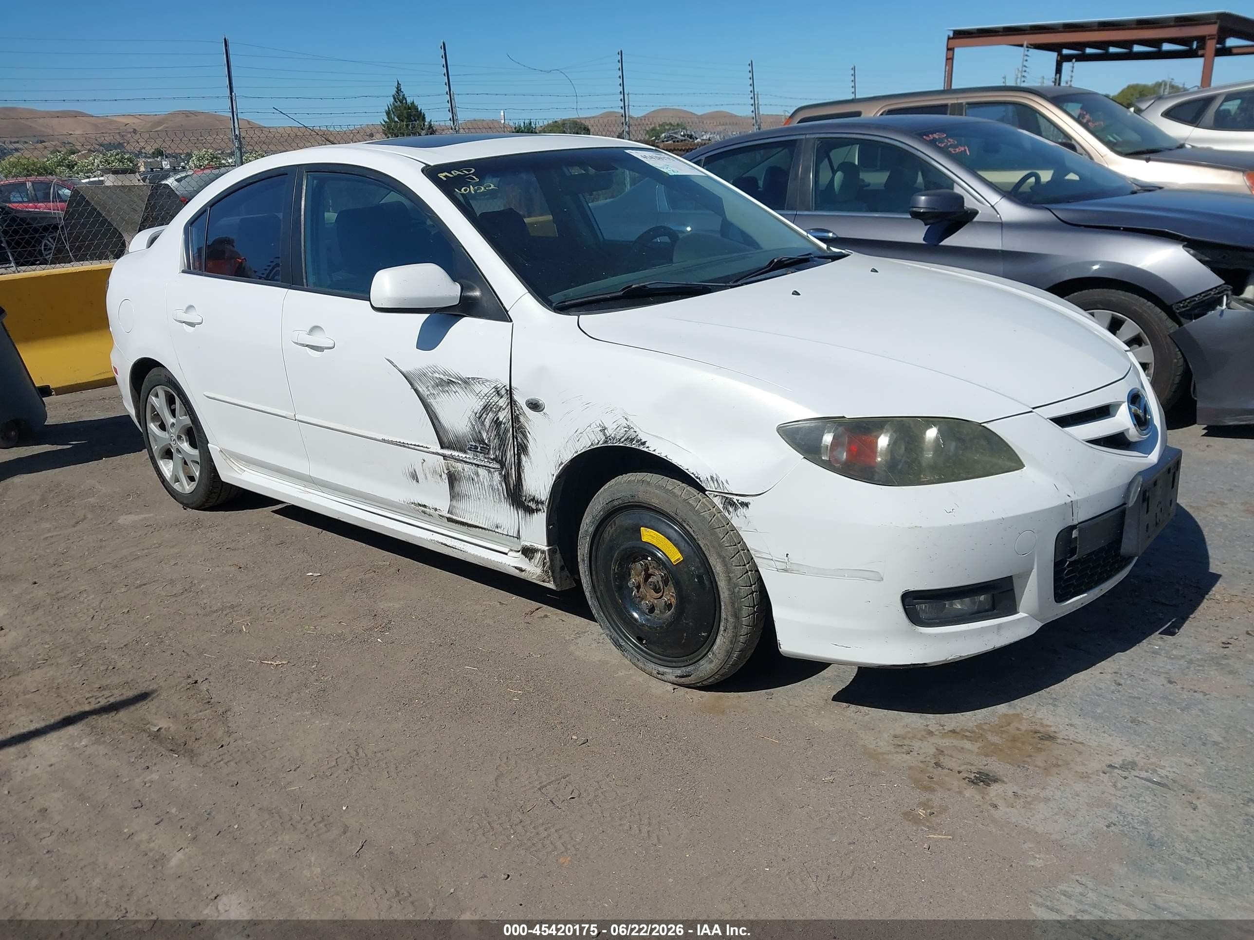 2008 Mazda 3 S GT, VIN JM1BK324181144277 — Not stated
